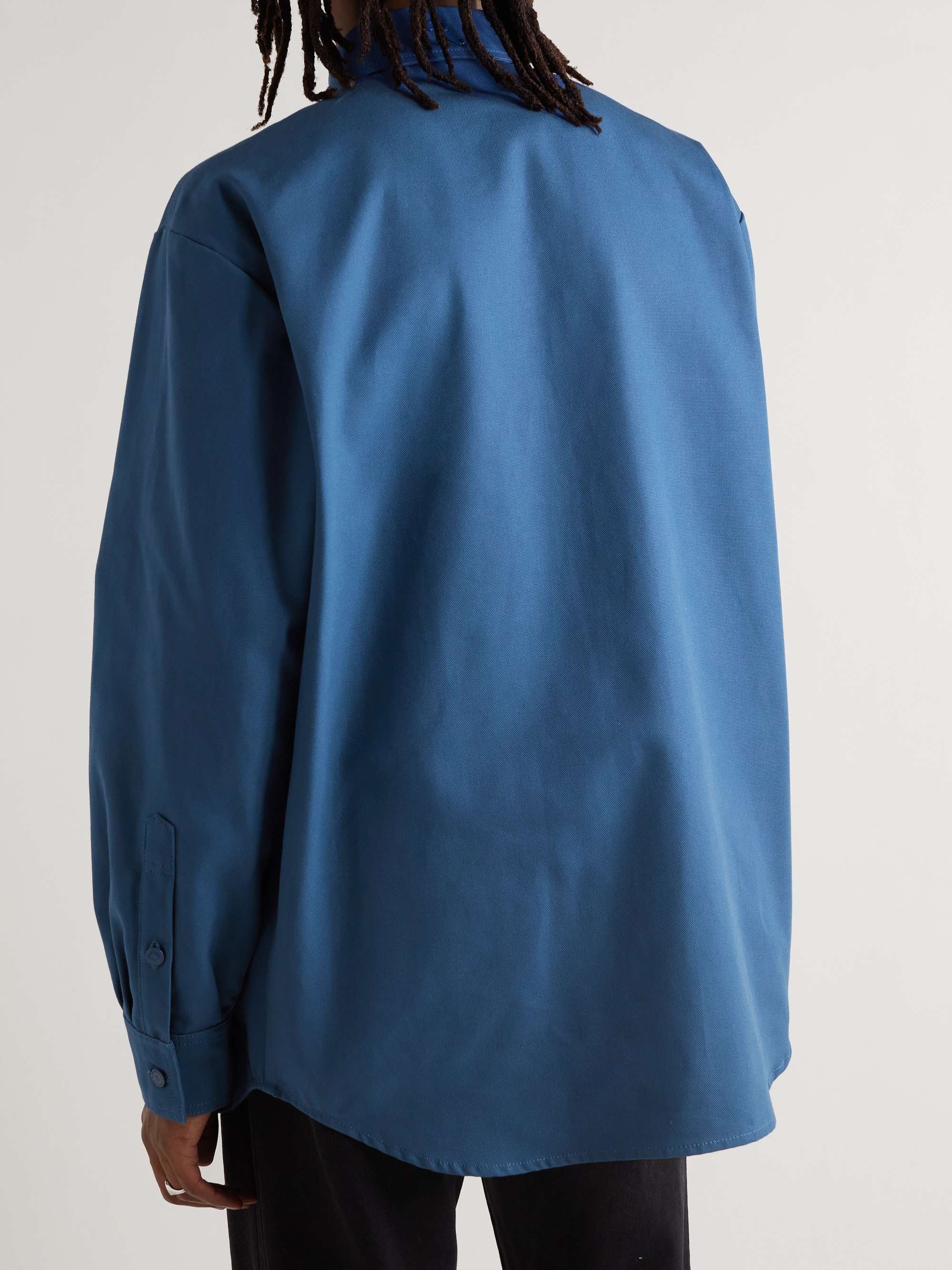 RAF SIMONS Logo-Appliquéd Denim Shirt