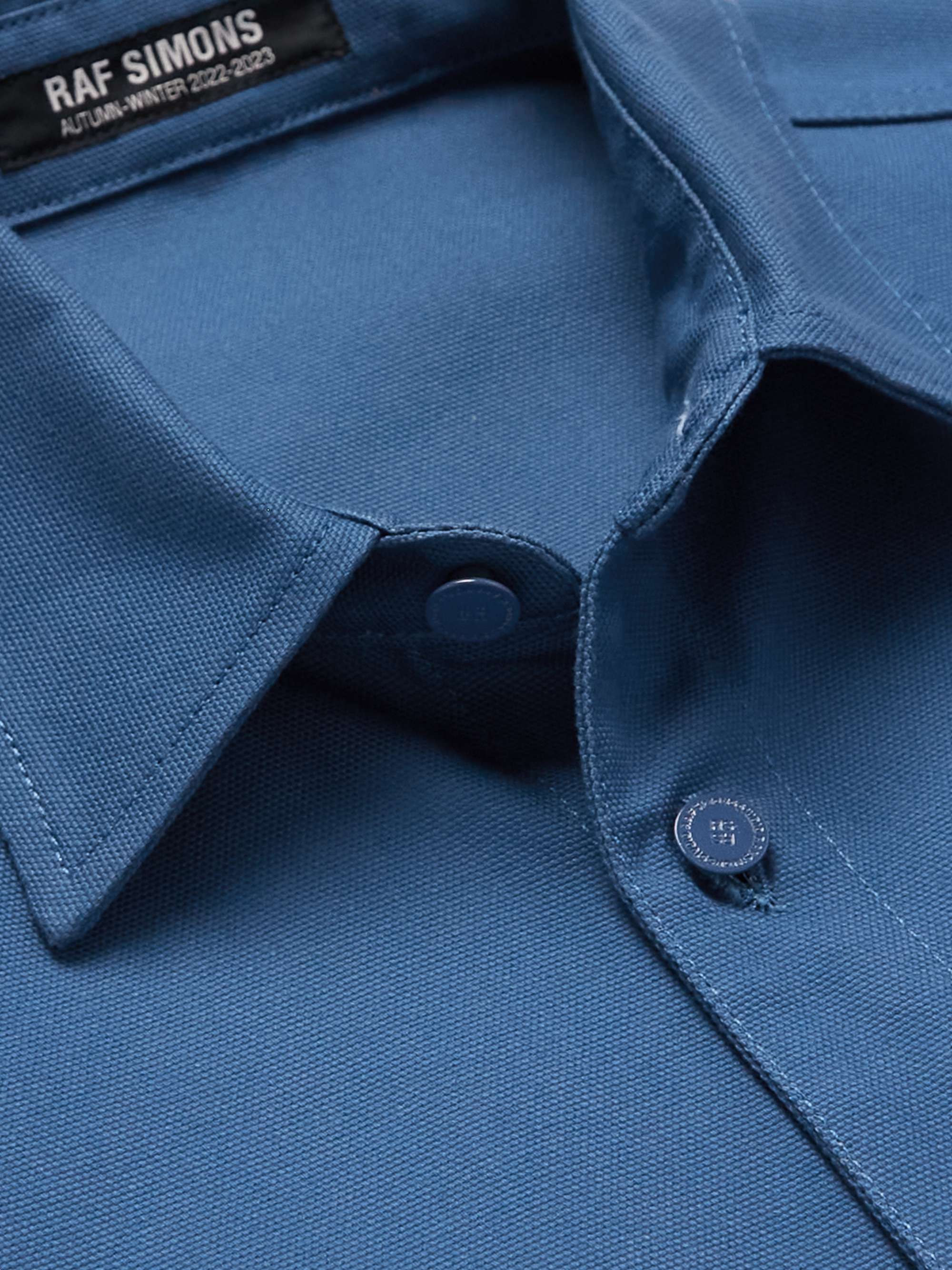 RAF SIMONS Logo-Appliquéd Cotton-Canvas Shirt for Men | MR PORTER