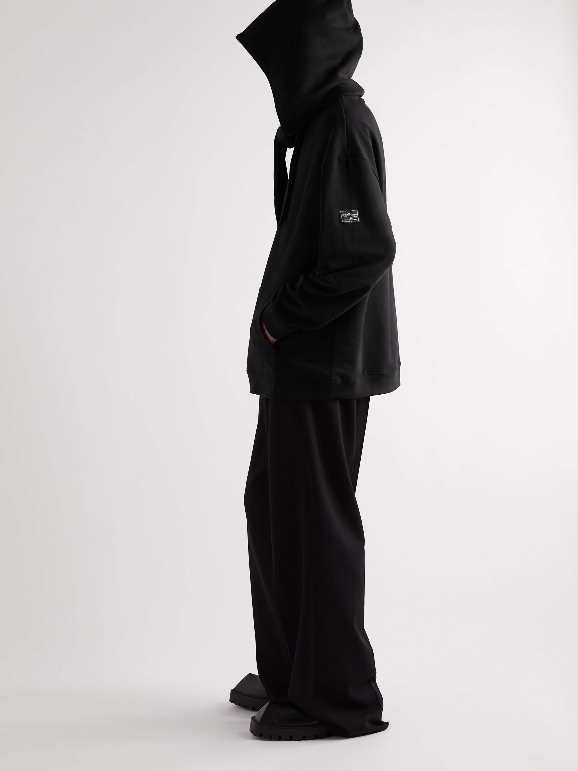 RAF SIMONS Tie-Detailed Cotton-Jersey Hoodie for Men | MR PORTER