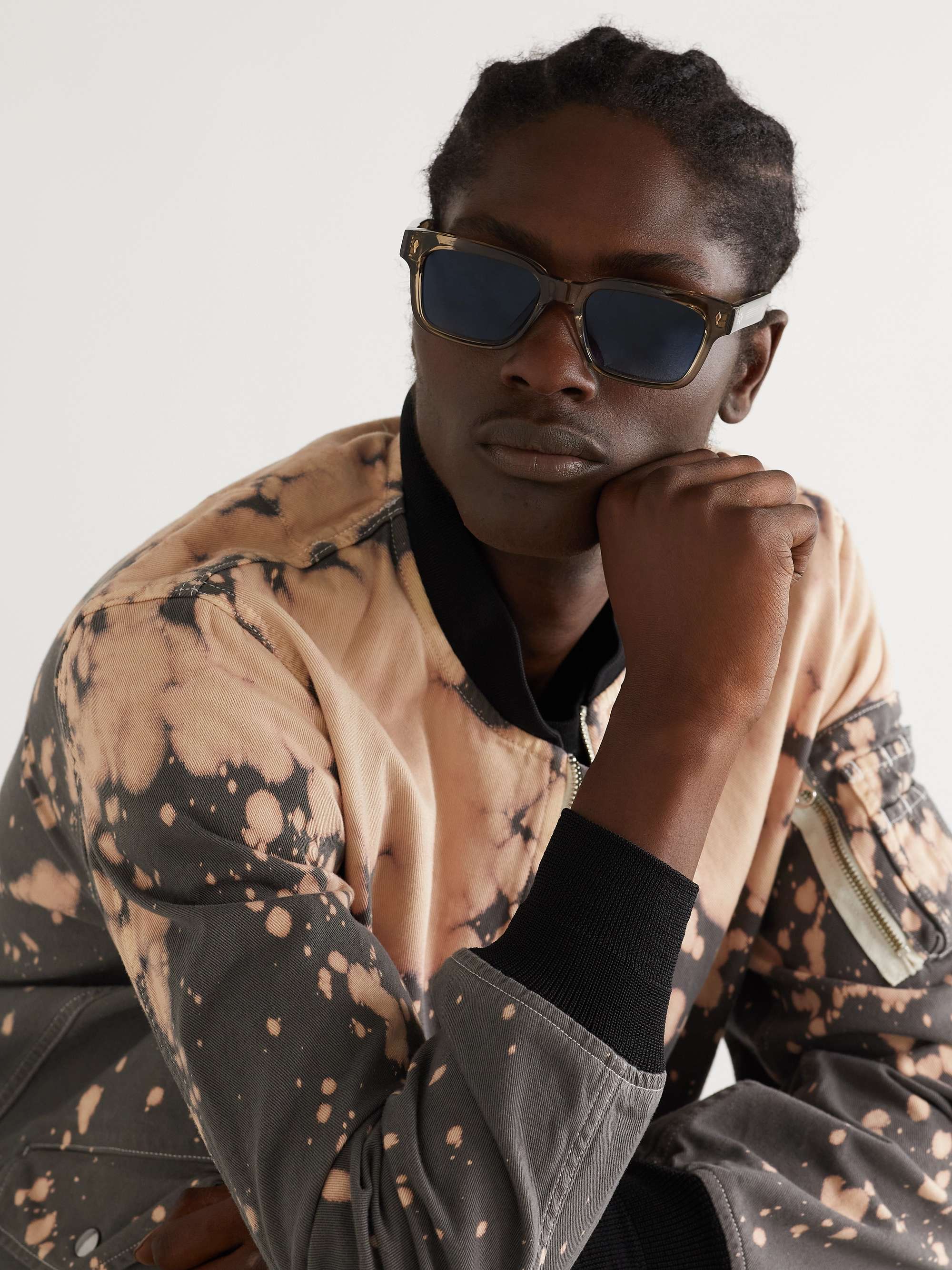 JACQUES MARIE MAGE Molino 55 Square-Frame Acetate Sunglasses