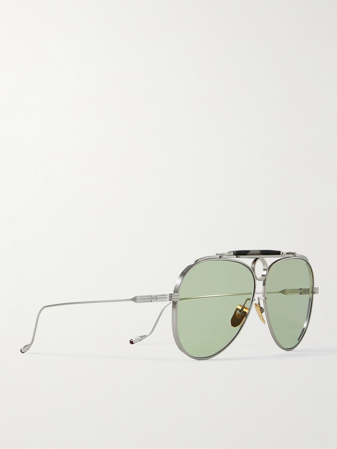 Shop Jacques Marie Mage The Gonzo Foundation Duke Aviator-style Tortoiseshell Acetate And Silver-tone Sunglasses In Gold