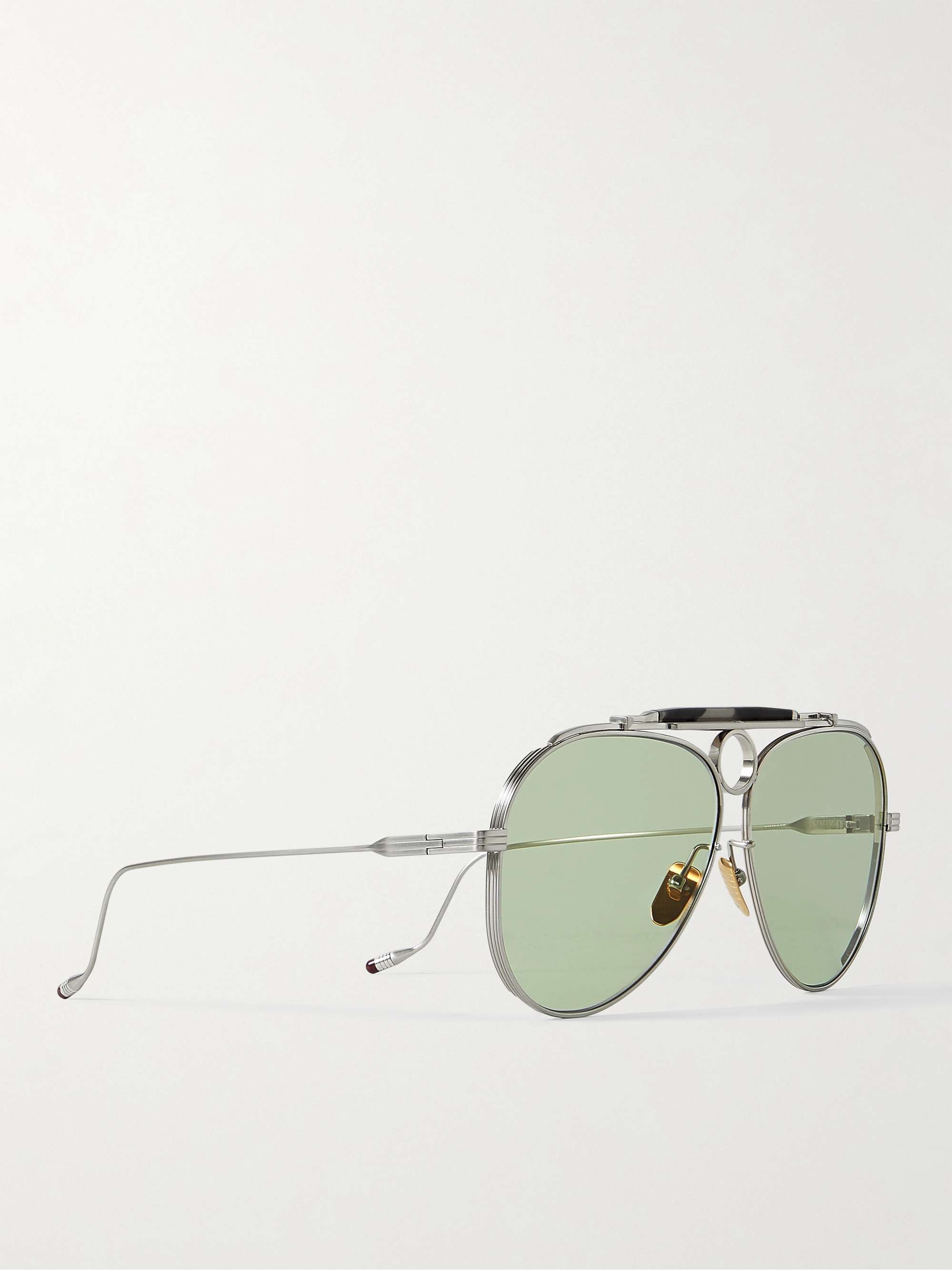 JACQUES MARIE MAGE + The Gonzo Foundation Duke Aviator-Style Tortoiseshell Acetate and Silver-Tone Sunglasses