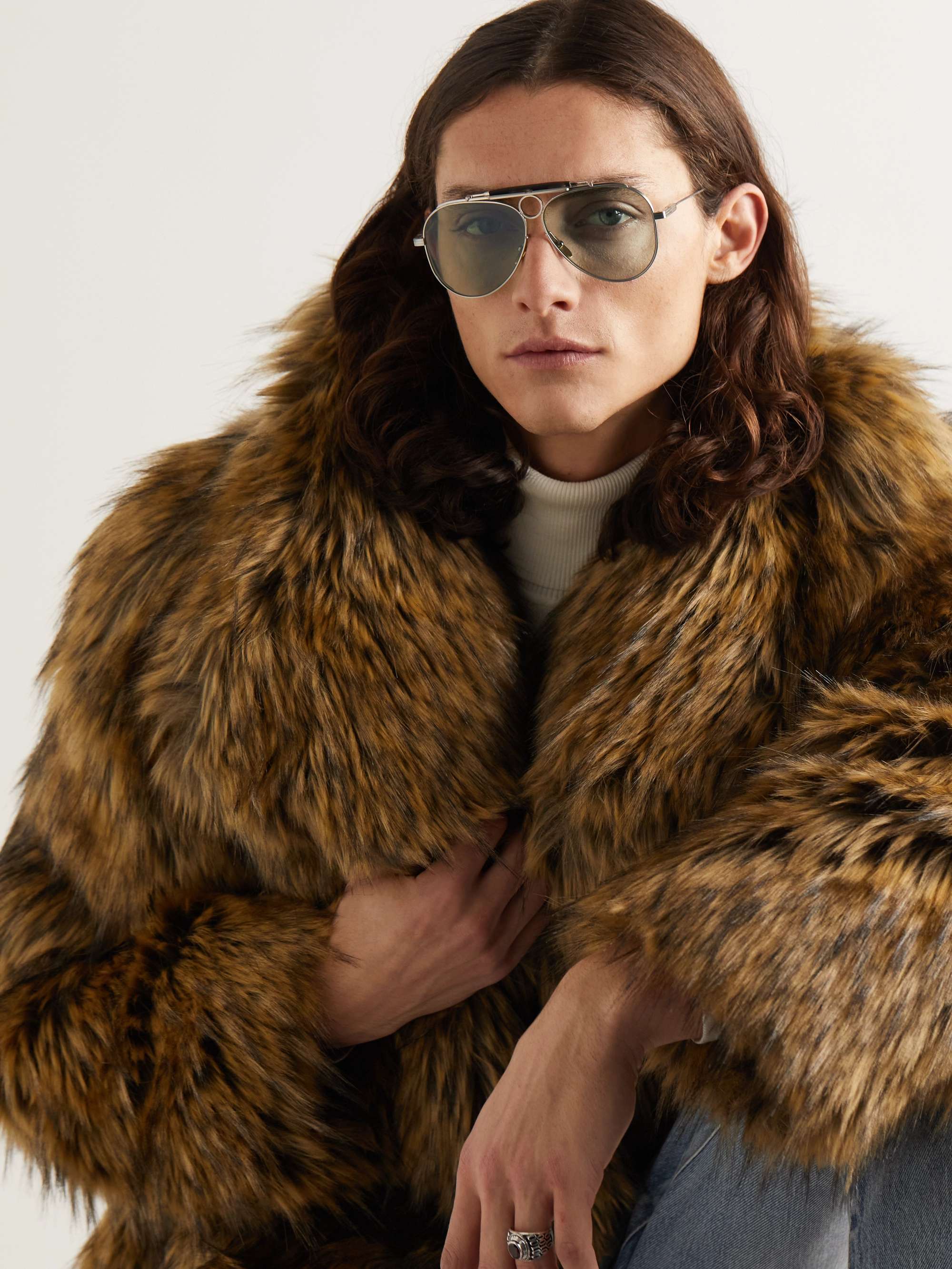 JACQUES MARIE MAGE + The Gonzo Foundation Duke Aviator-Style Tortoiseshell Acetate and Silver-Tone Sunglasses