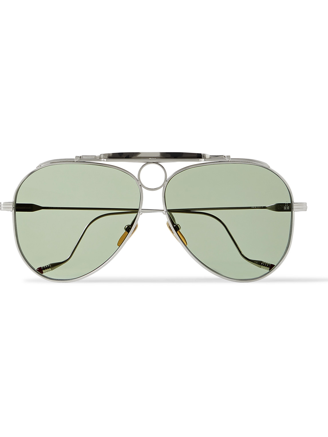 Aviator-style acetate and gold-tone sunglasses