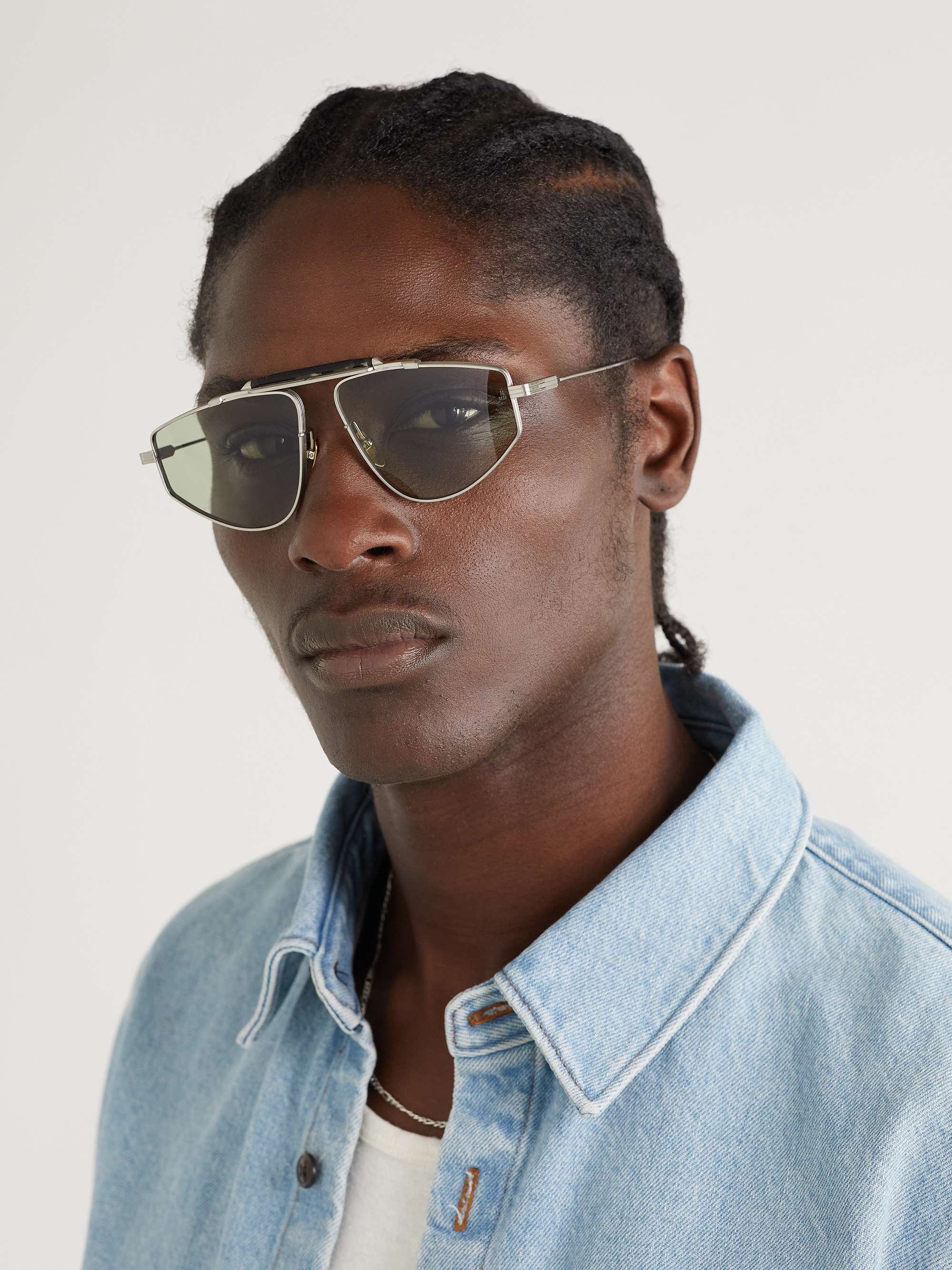 JACQUES MARIE MAGE 1962 AviatorStyle SilverTone and Tortoiseshell