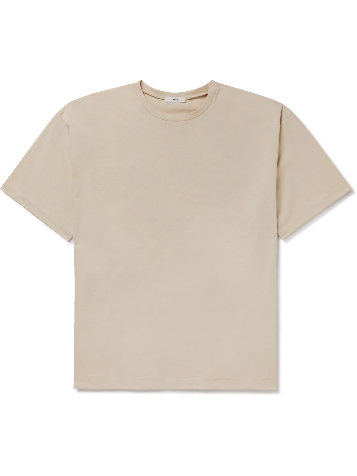Aton Nuback Oversized Cotton-jersey T-shirt In Neutrals