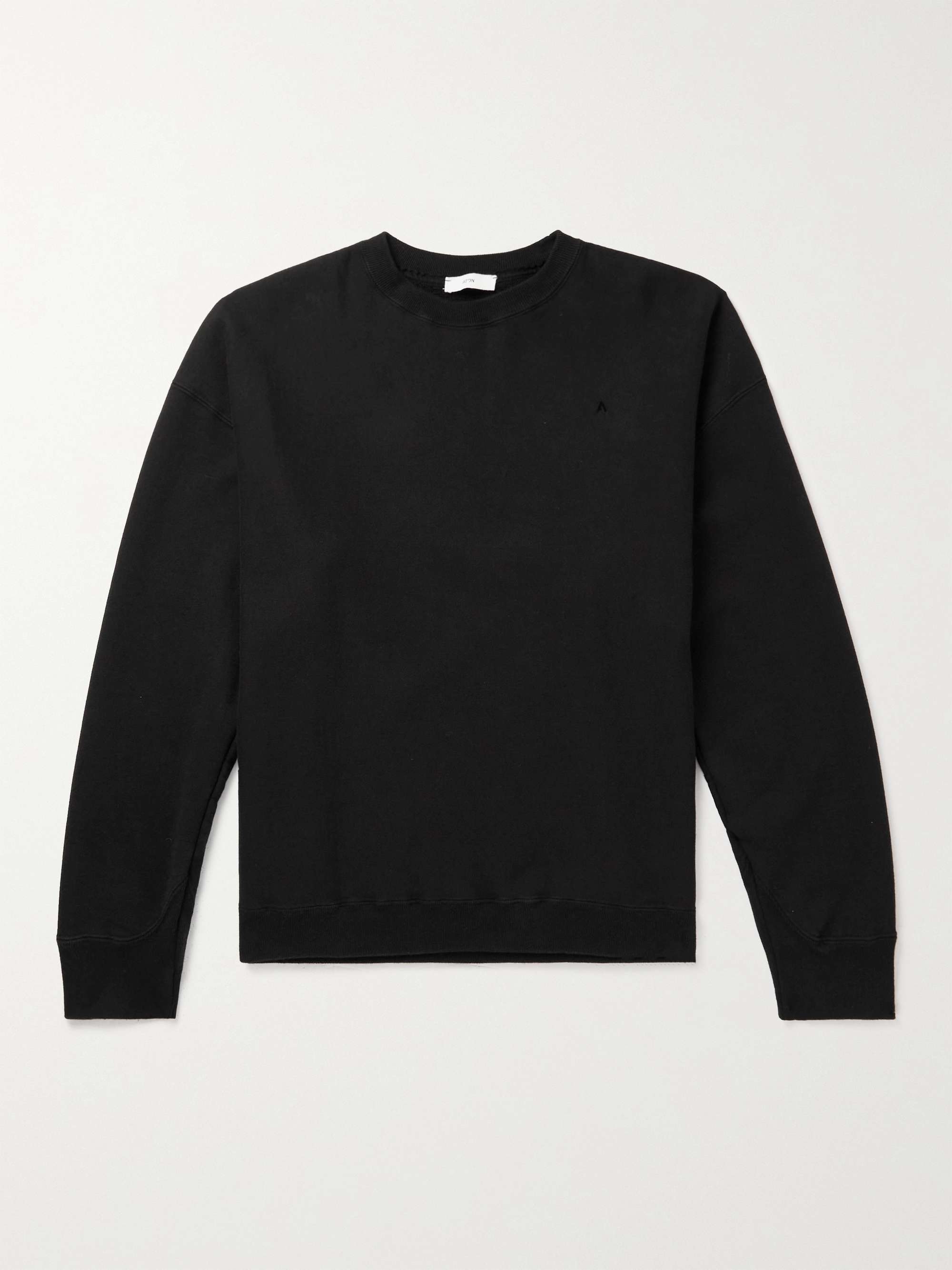 ATON Oversized Garment-Dyed Cotton-Jersey Sweatshirt for Men | MR