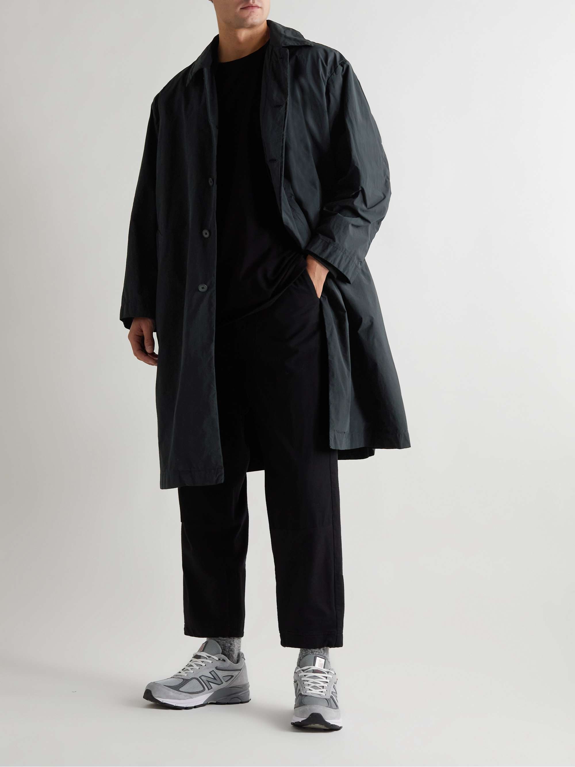 ATON Balmacaan Shell Coat for Men | MR PORTER