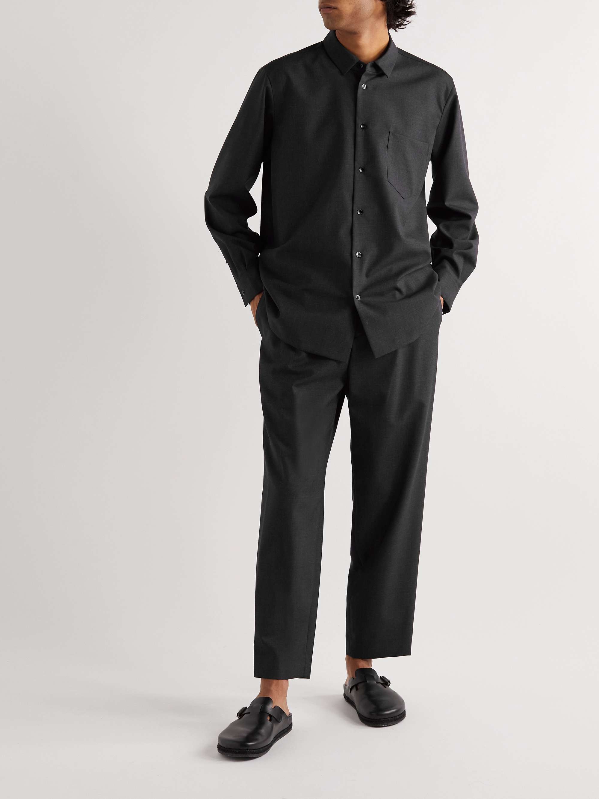 Easy Tapered Wool Trousers