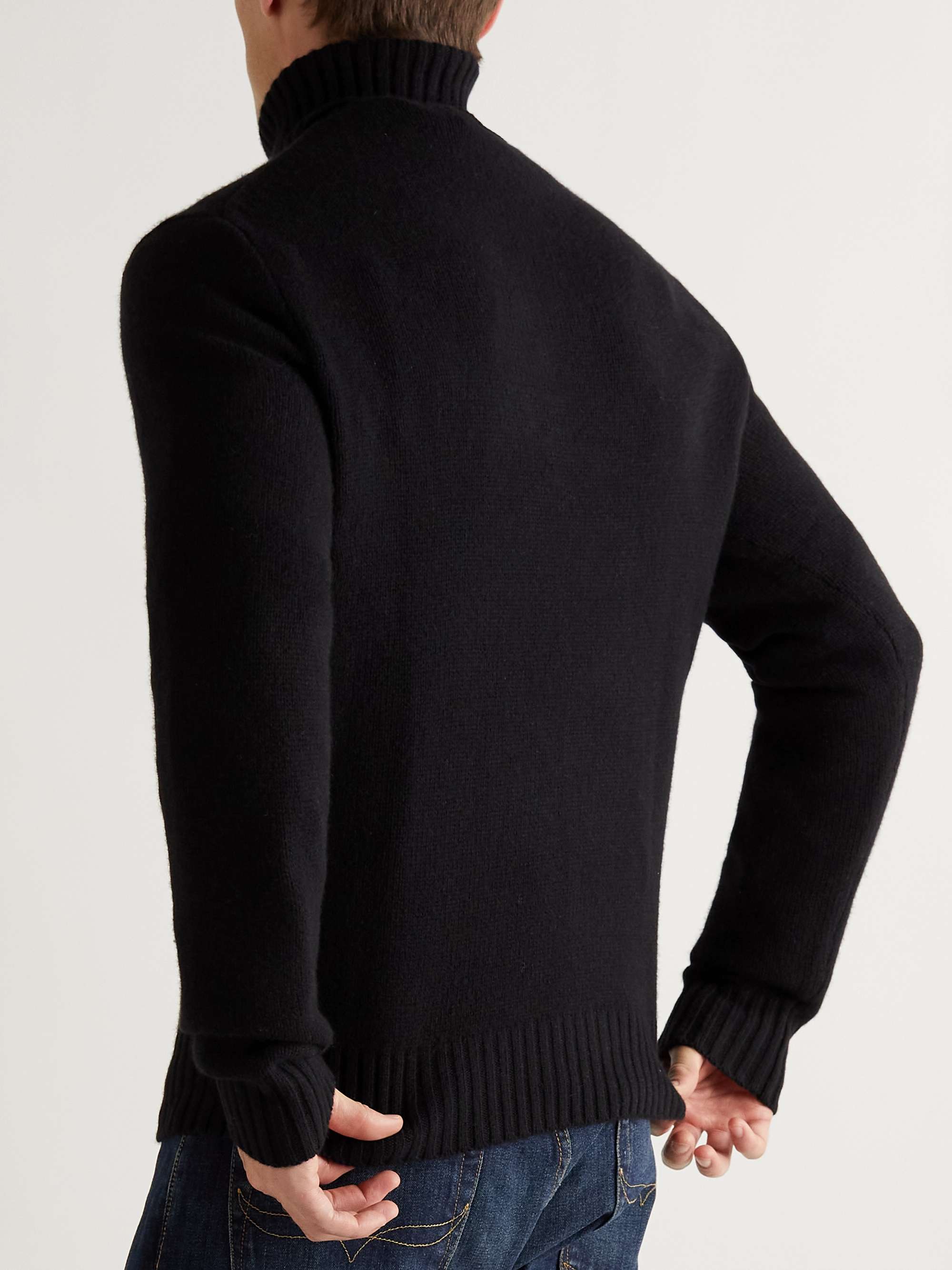 POLO RALPH LAUREN Embroidered Intarsia Wool Rollneck Sweater