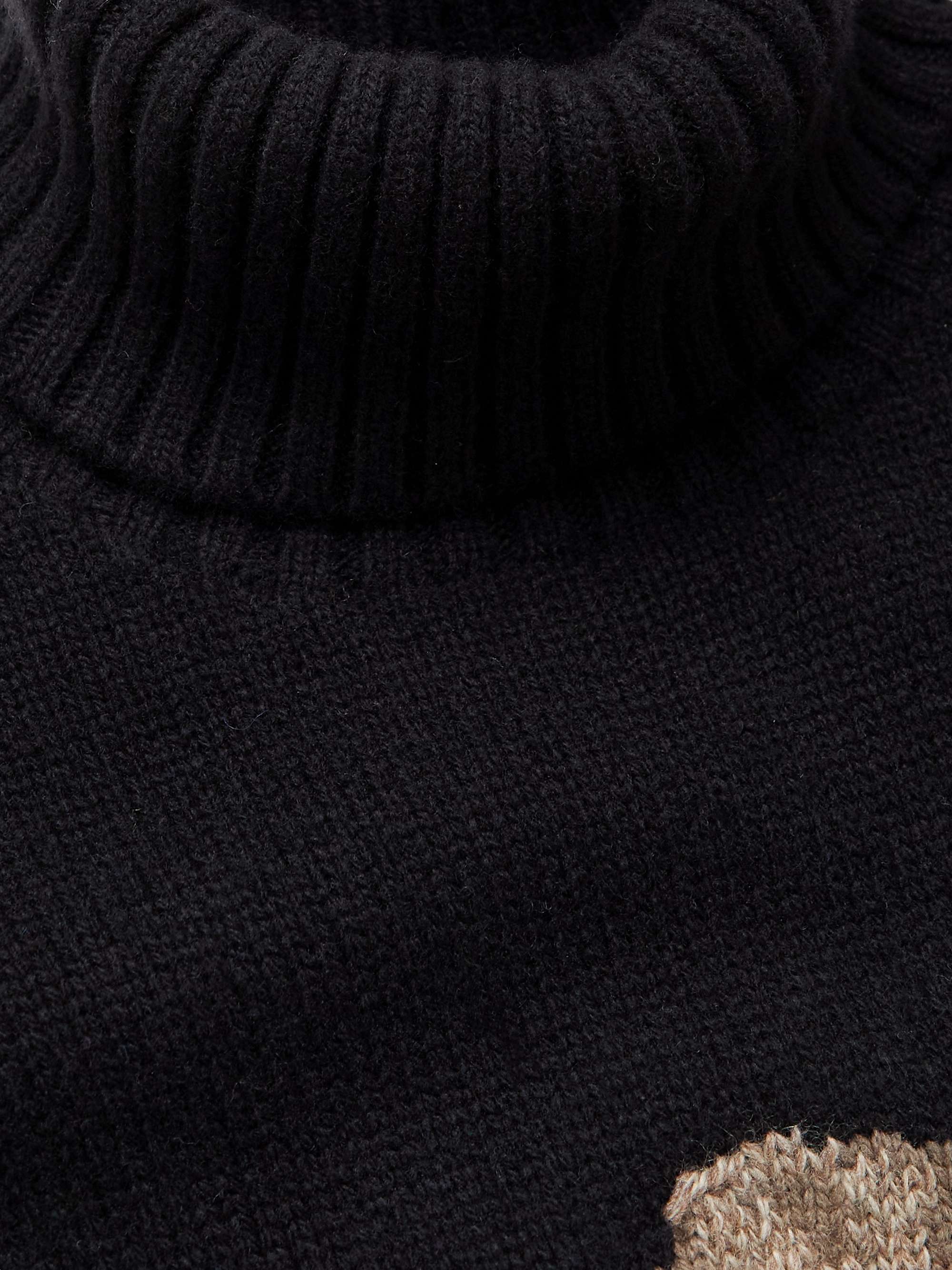 POLO RALPH LAUREN Embroidered Intarsia Wool Rollneck Sweater