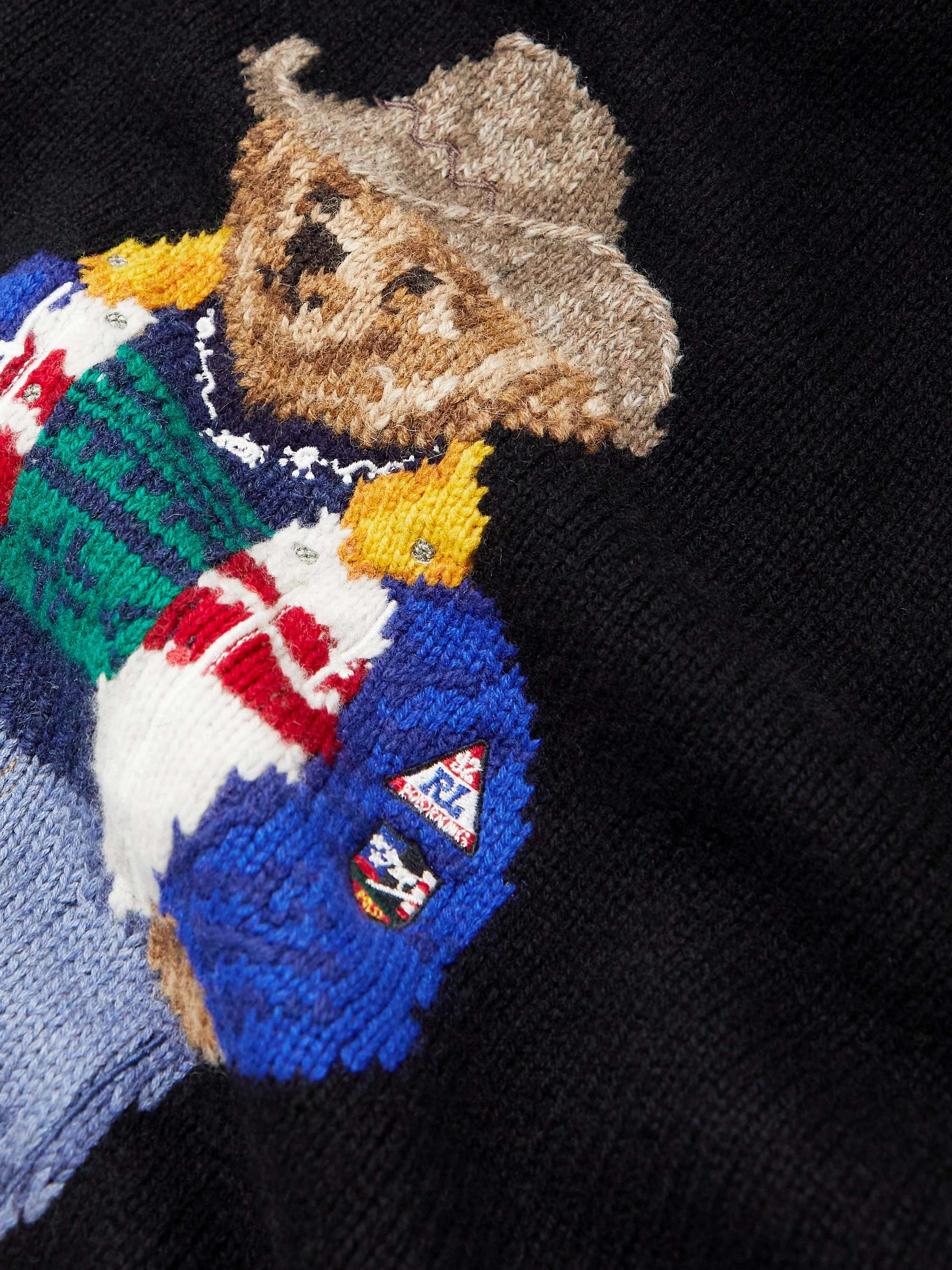 POLO RALPH LAUREN Embroidered Intarsia Wool Rollneck Sweater