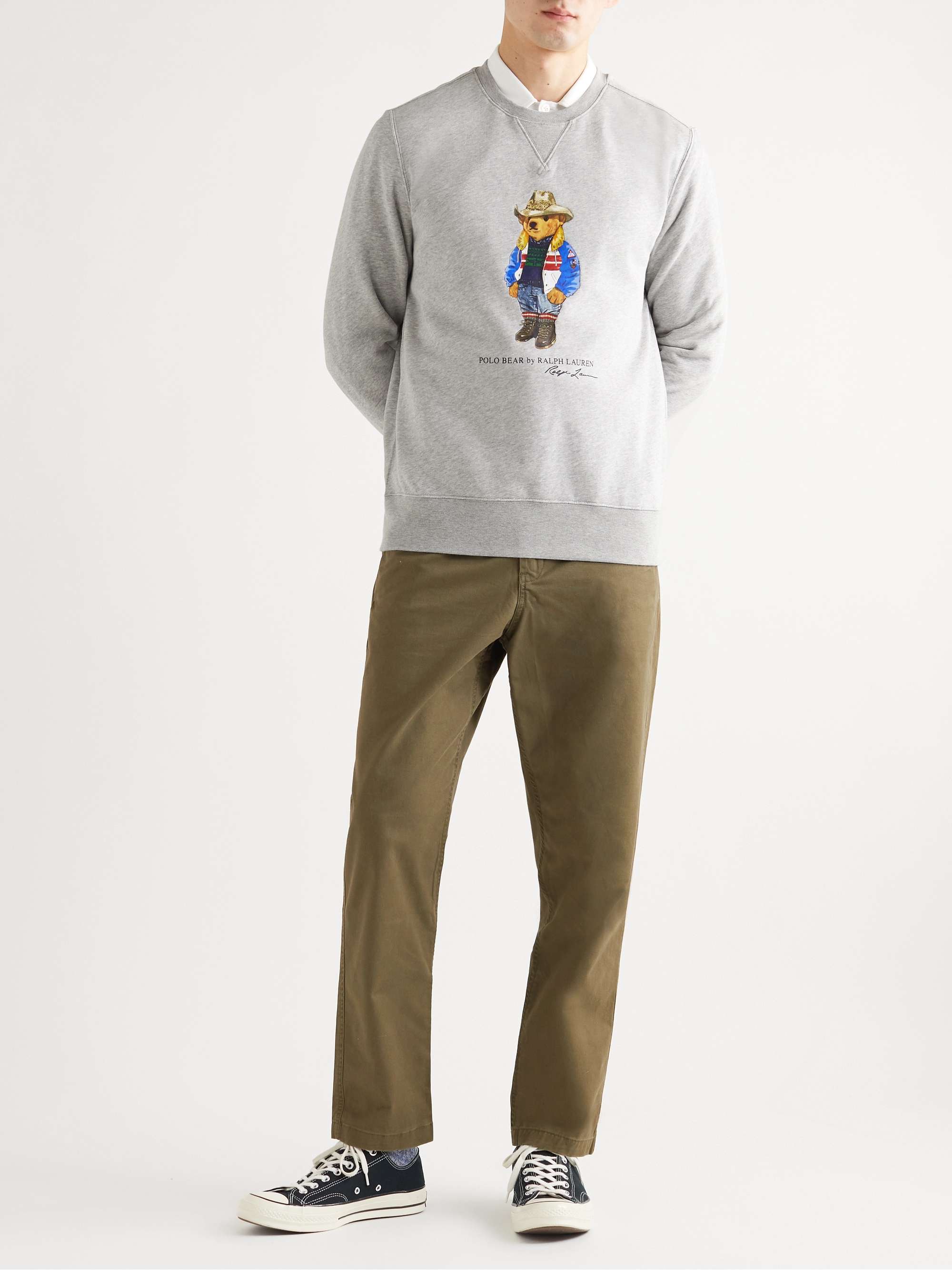 POLO RALPH LAUREN Printed Cotton-Blend Jersey Sweatshirt