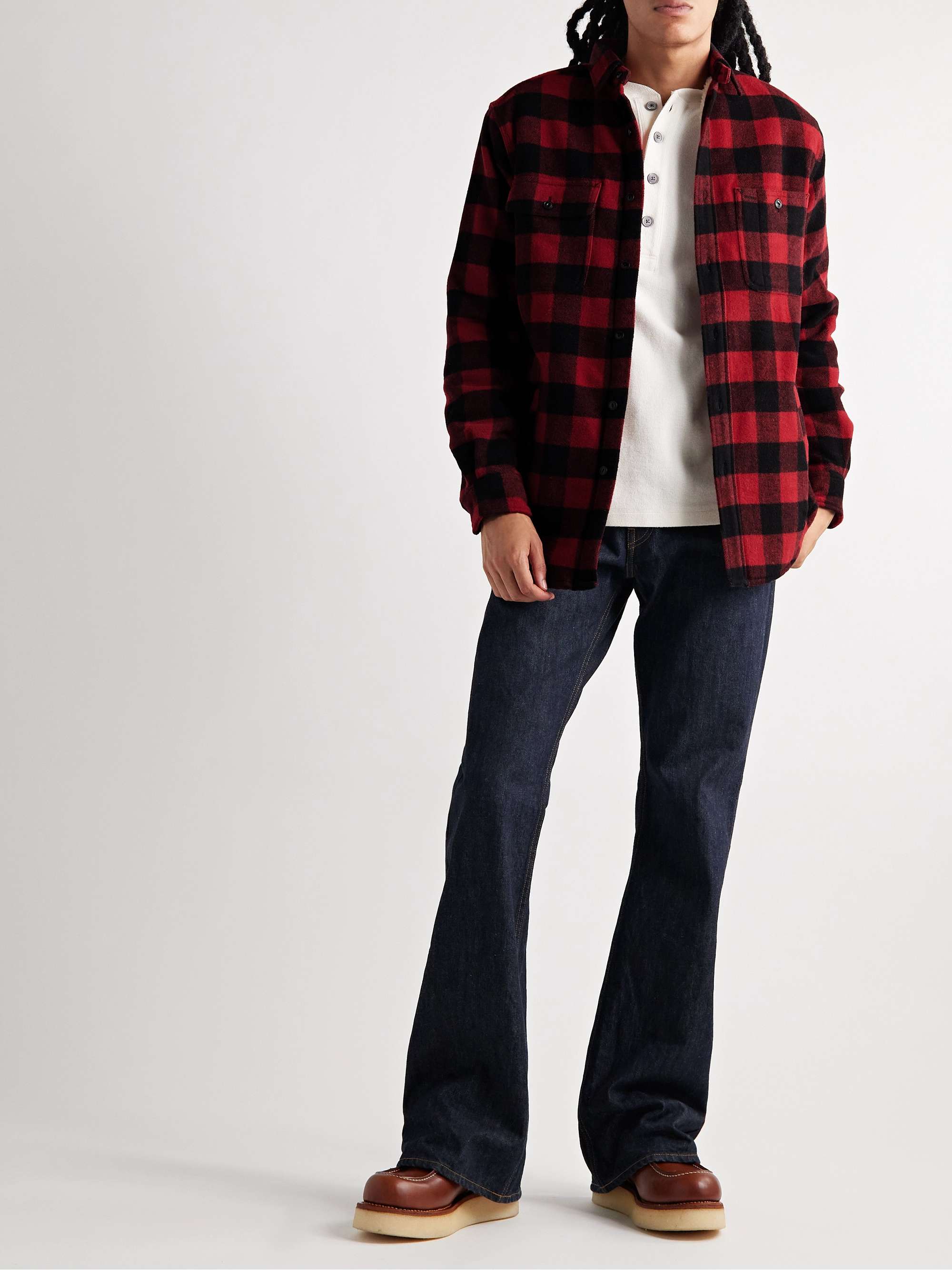 POLO RALPH LAUREN Checked Wool-Blend Flannel Overshirt | MR PORTER