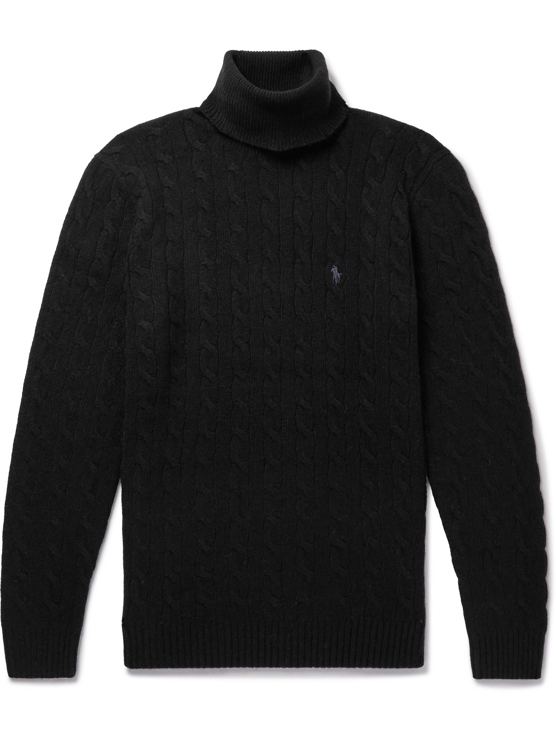 Polo Ralph Lauren - Cable-Knit Wool And Cashmere-Blend Rollneck Sweater ...
