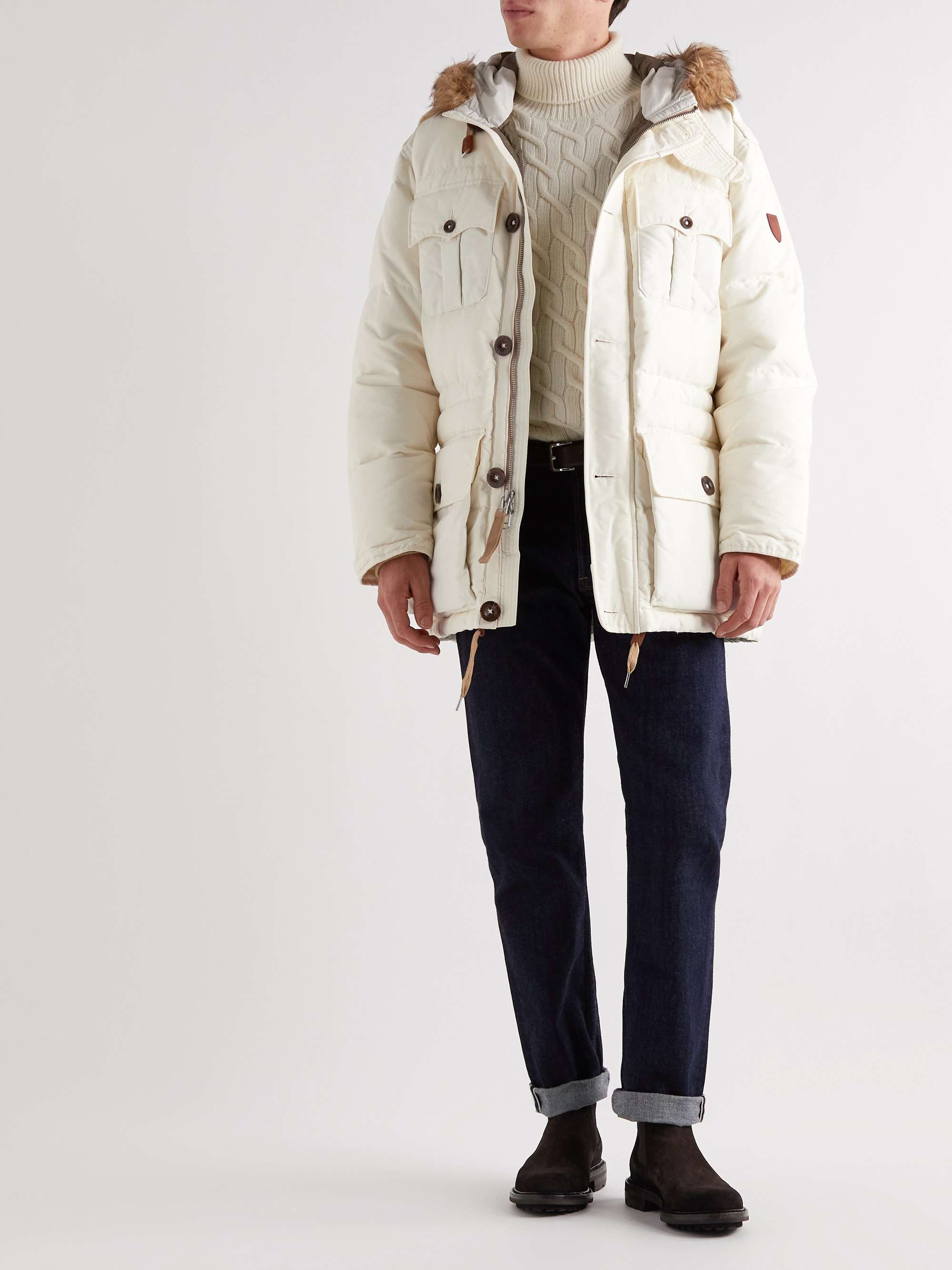 POLO RALPH LAUREN 140/2 Logo-Appliquéd Faux Fur-Trimmed Recycled-Shell Down  Parka | MR PORTER ralph lauren 140