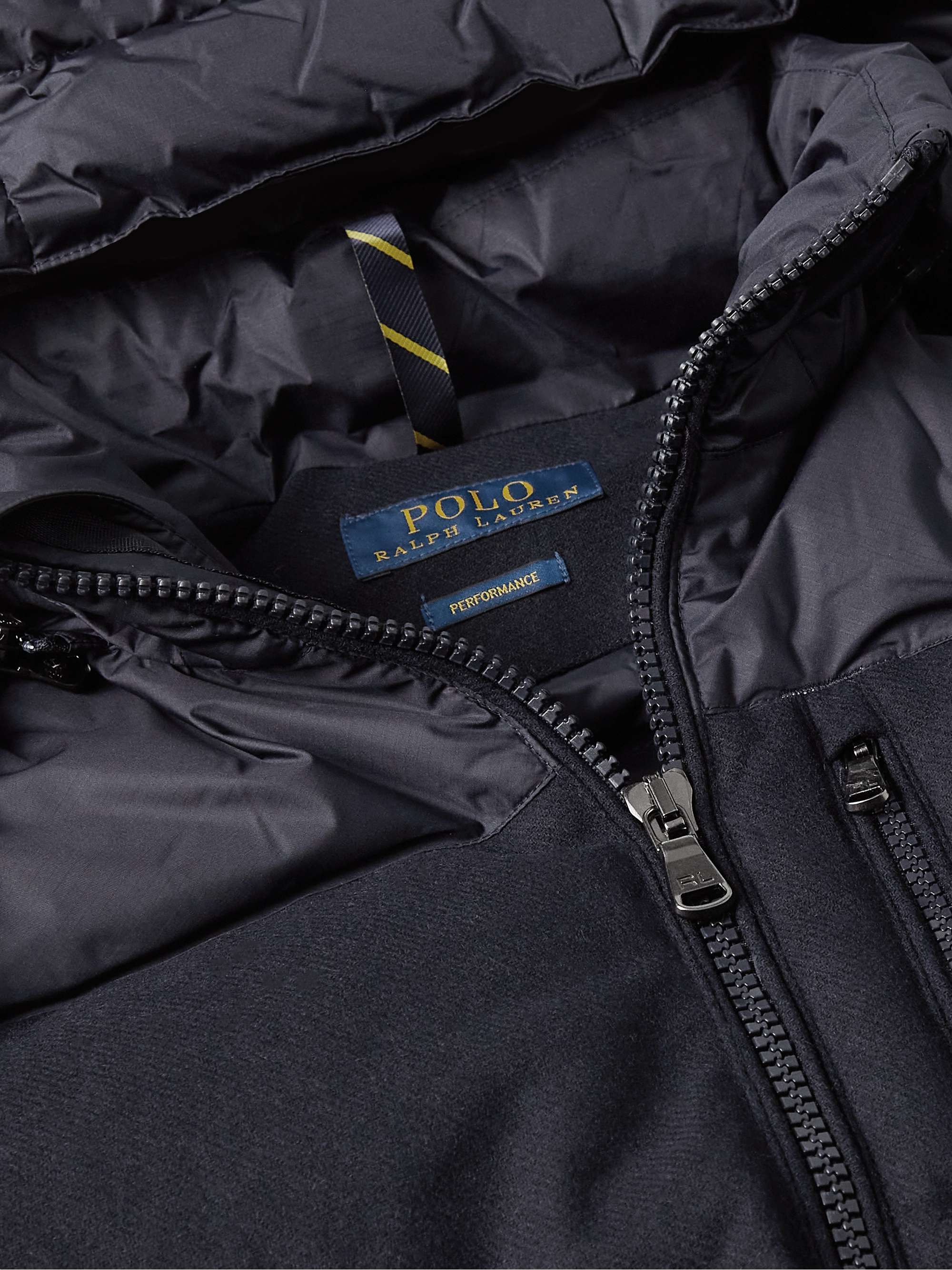 POLO RALPH LAUREN Quilted Wool-Blend Twill and Ripstop Down Hooded Jacket