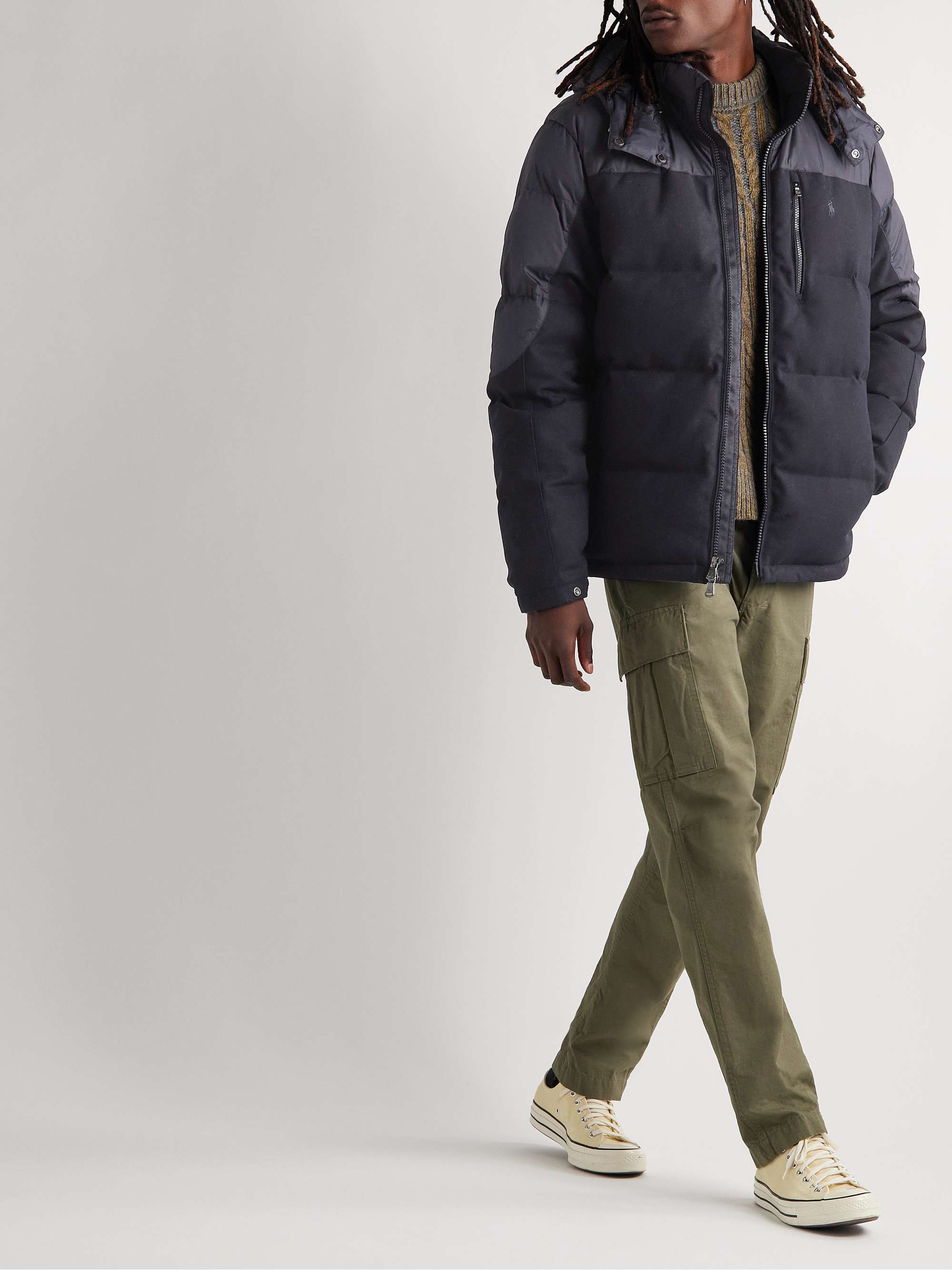 POLO RALPH LAUREN Quilted Wool-Blend Twill and Ripstop Down Hooded Jacket