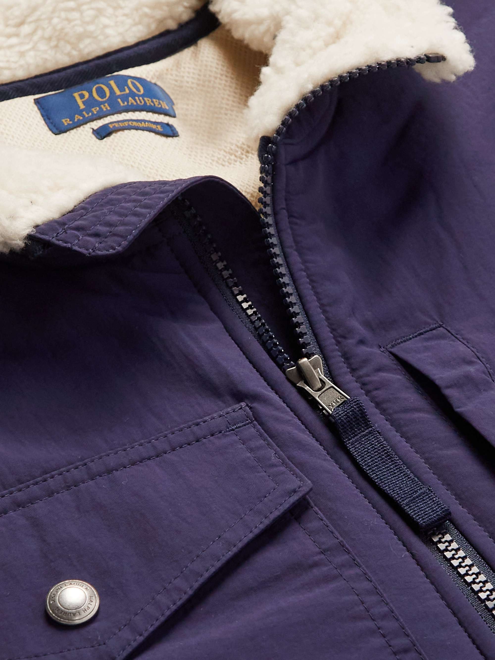 POLO RALPH LAUREN Logo-Embroidered Recycled Shell and Fleece Jacket