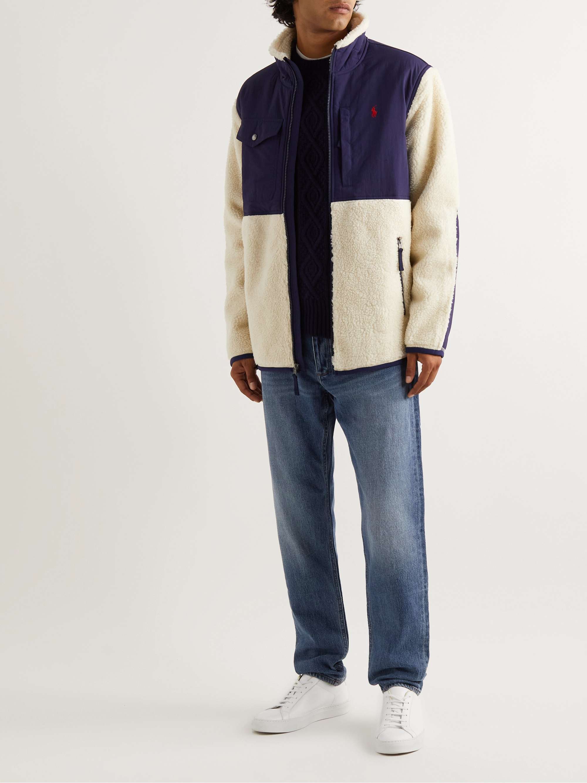 POLO RALPH LAUREN Logo-Embroidered Recycled Shell and Fleece Jacket