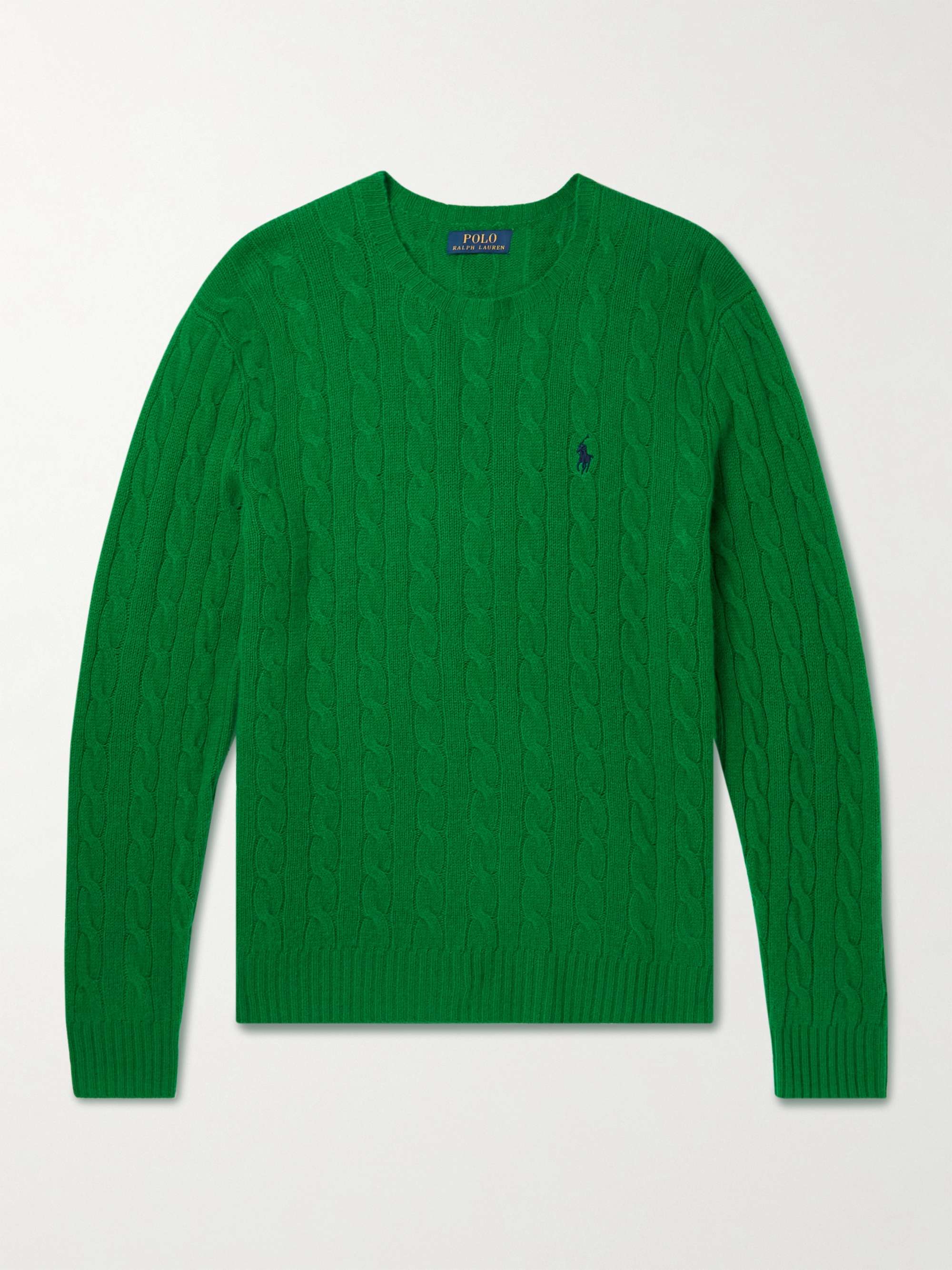 POLO RALPH LAUREN Cable-Knit Wool and Cashmere-Blend Sweater | MR PORTER