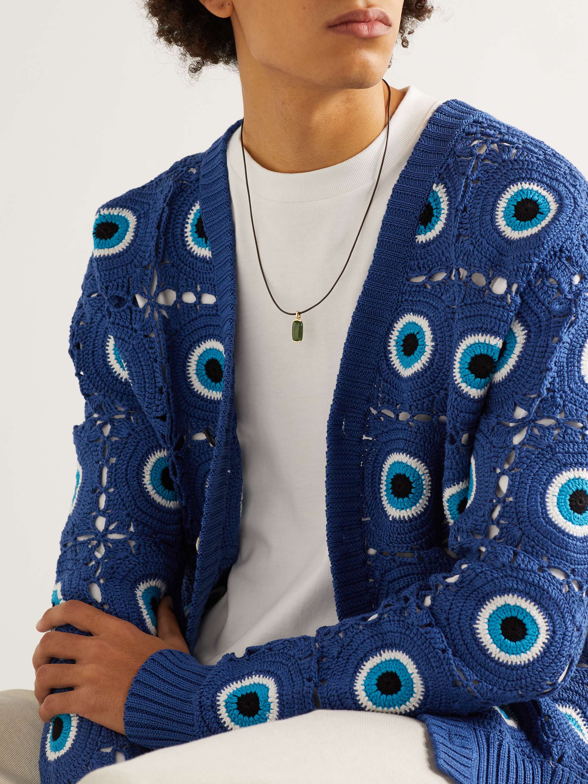 FERNANDO Oblong 18Karat Gold, Leather and Nephrite Jade Pendant Necklace for Men MR PORTER