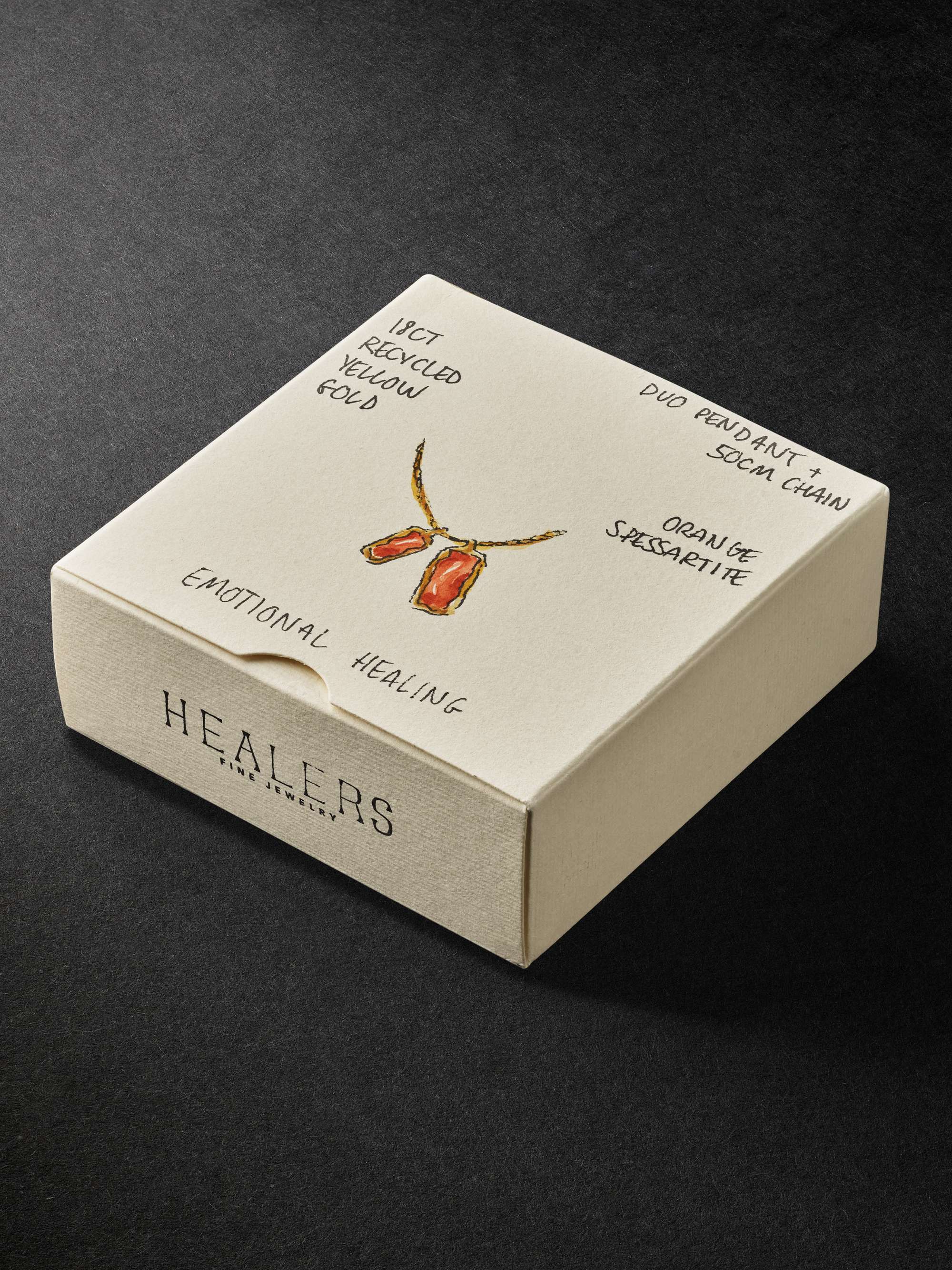 HEALERS FINE JEWELRY Recycled Gold Orange Spessartite Pendant Necklace