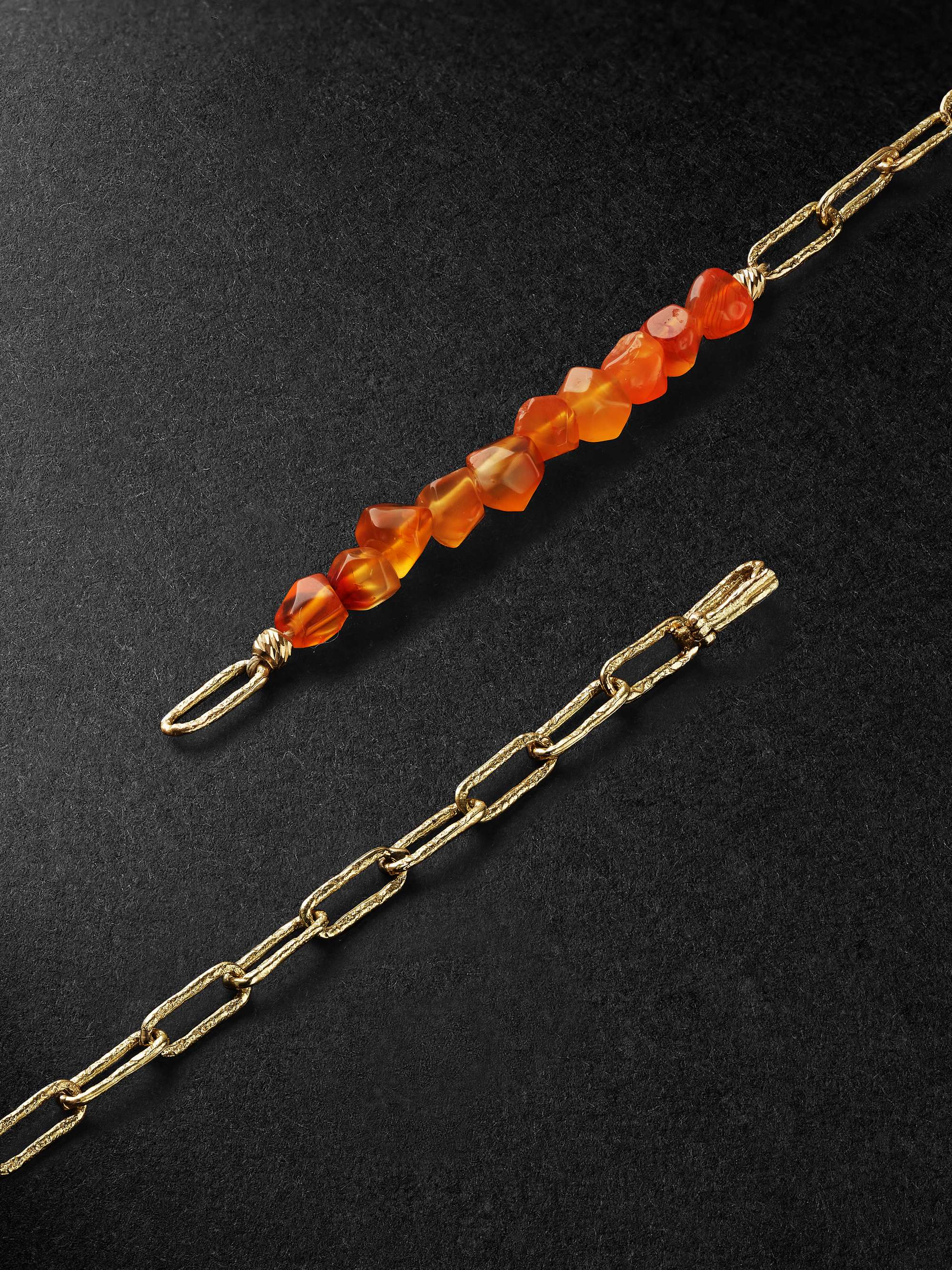 HEALERS FINE JEWELRY Fire Recycled Gold Cornelian Chain Necklace