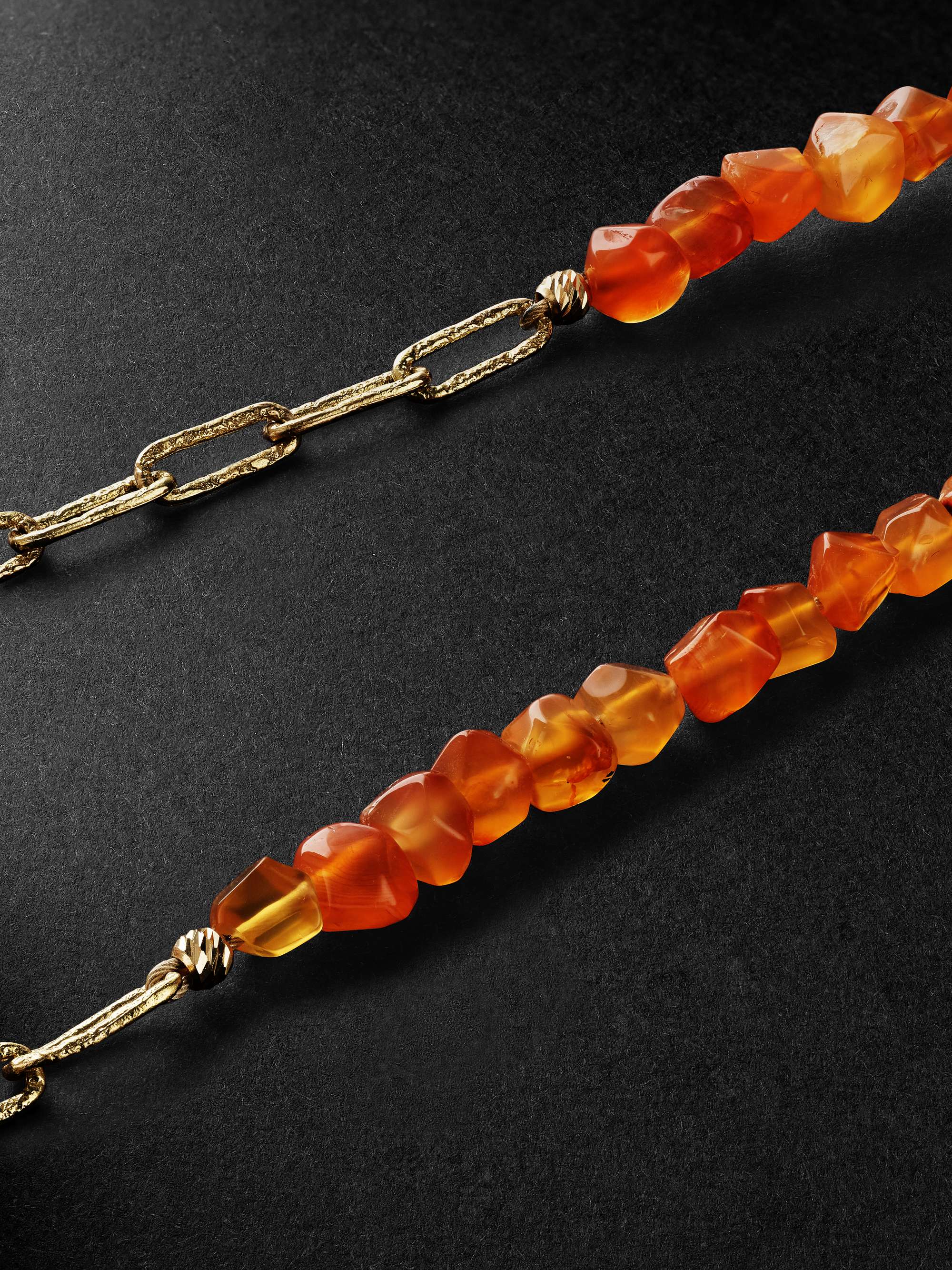 HEALERS FINE JEWELRY Fire Recycled Gold Cornelian Chain Necklace