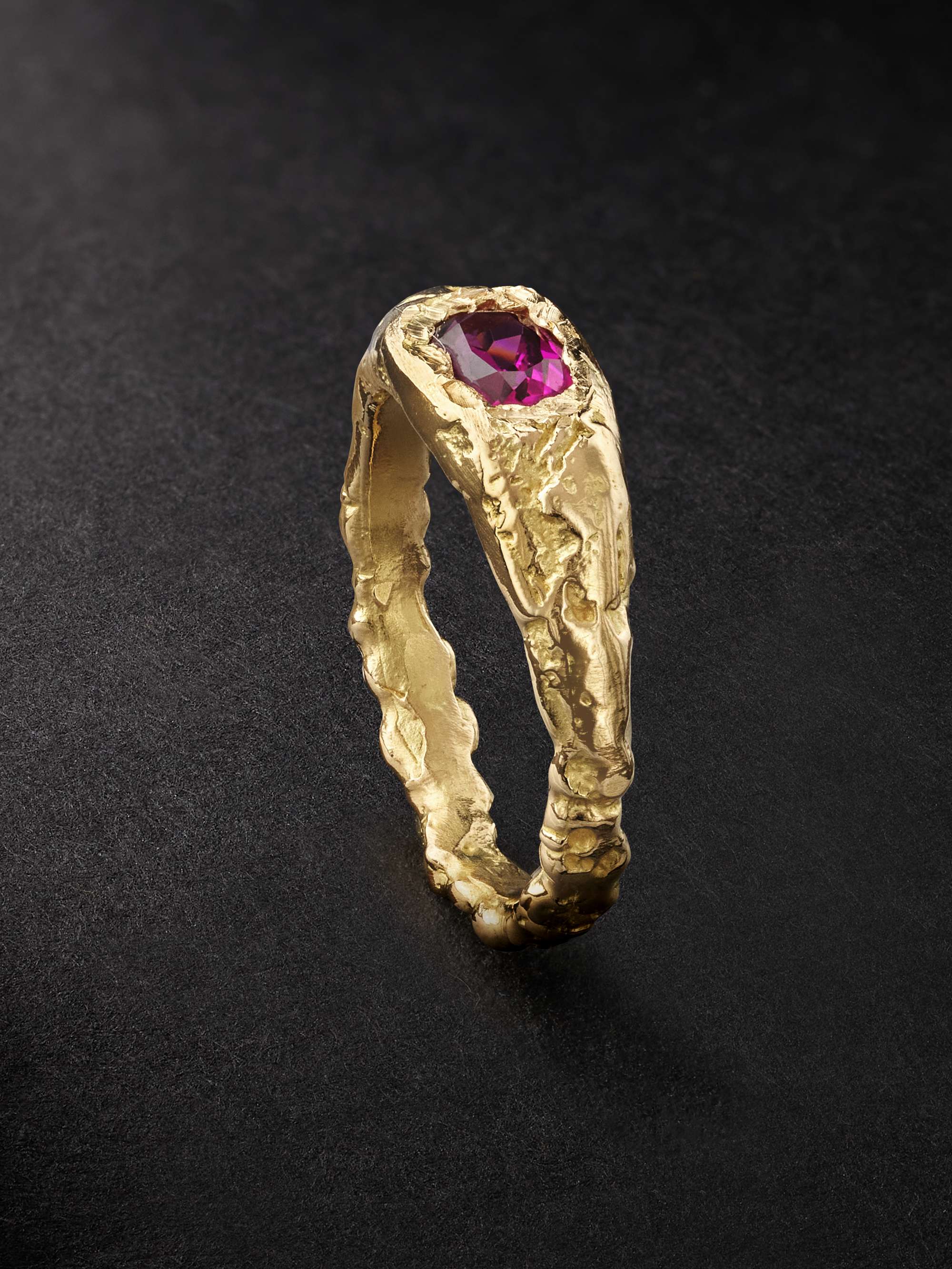 HEALERS FINE JEWELRY Recycled Gold Garnet Ring