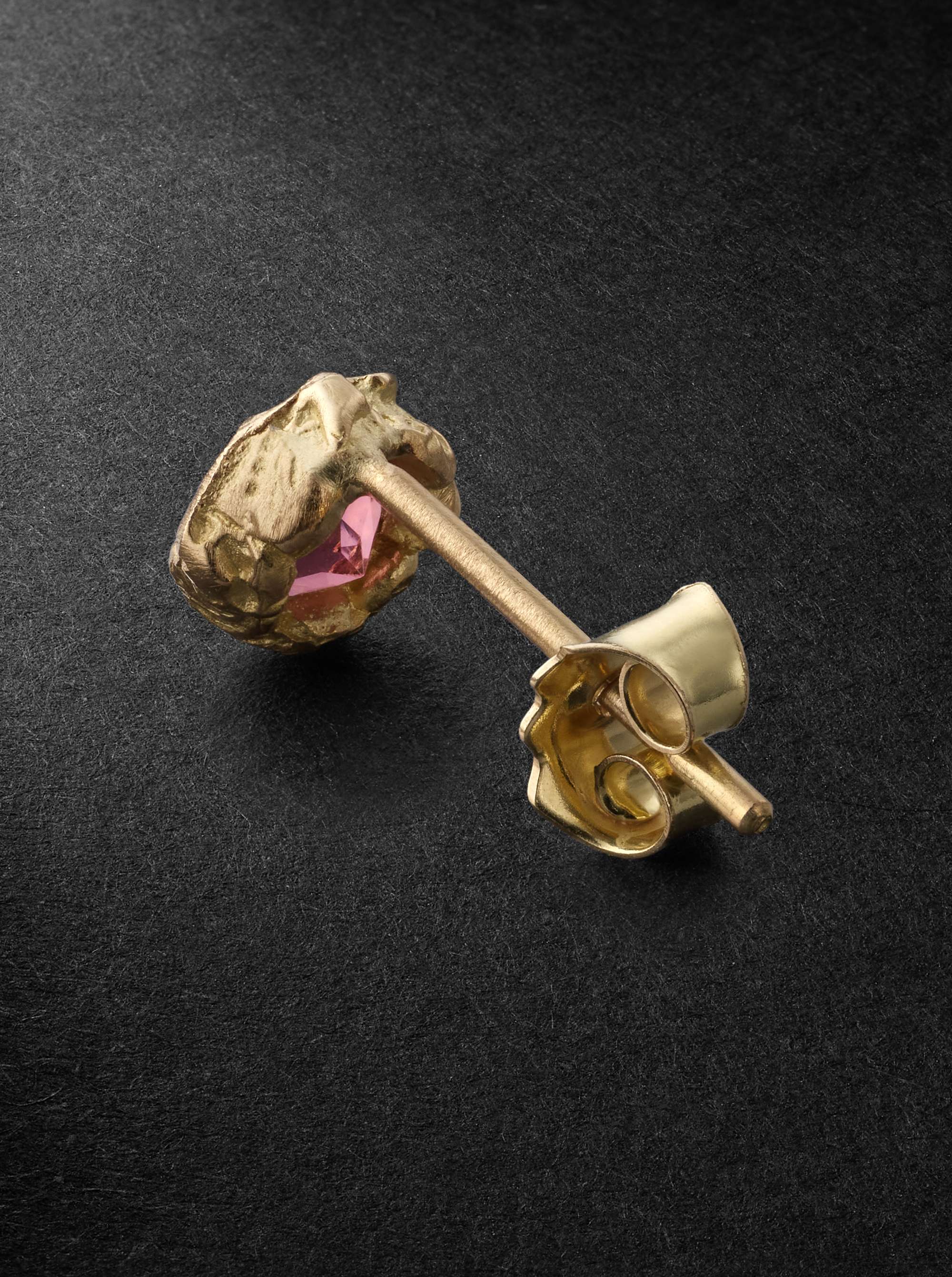 HEALERS FINE JEWELRY Recycled Gold Garnet Single Earring