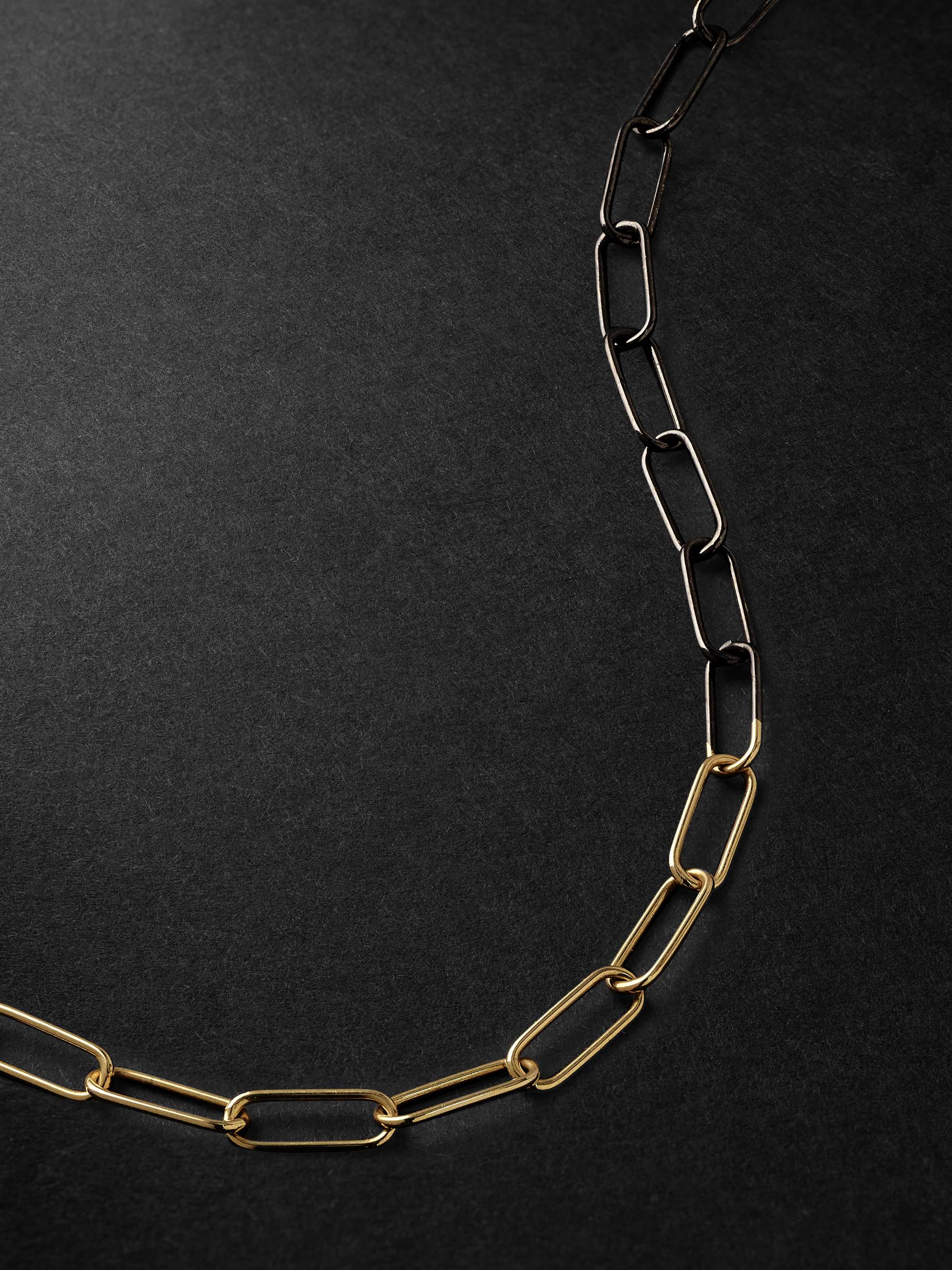 ANNOUSHKA Gold and Rhodium-Plated Chain Necklace