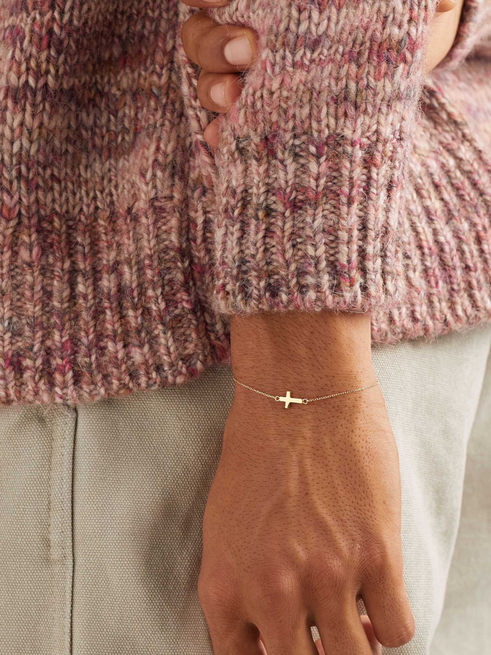 MATEO Mini Cross Gold Bracelet