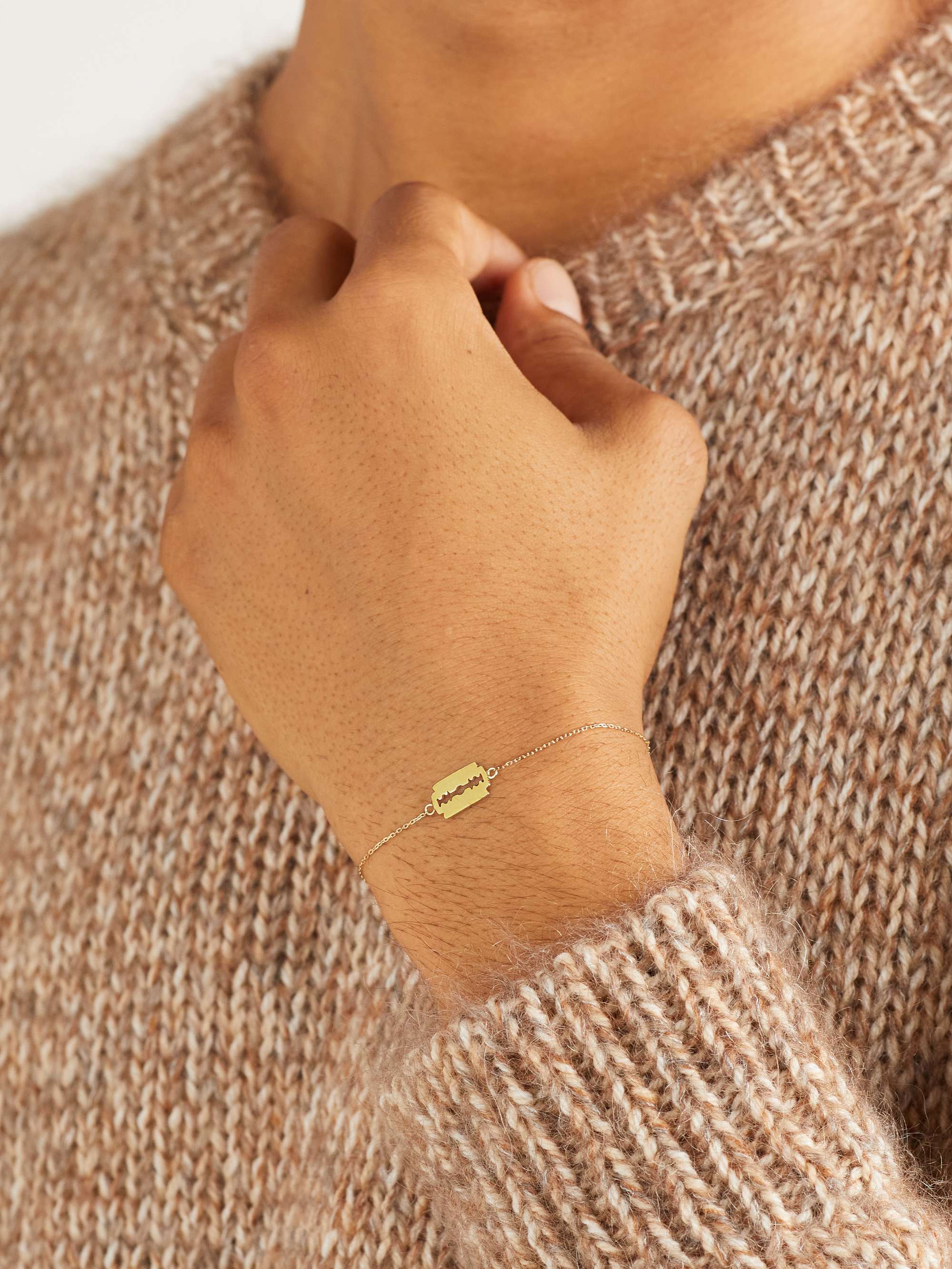 MATEO Mini Razor Blade Gold Bracelet