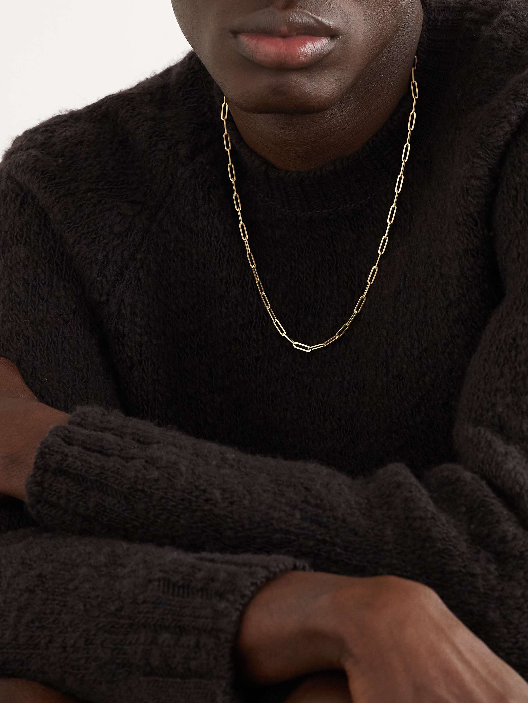 MATEO Long Link Gold Chain Necklace