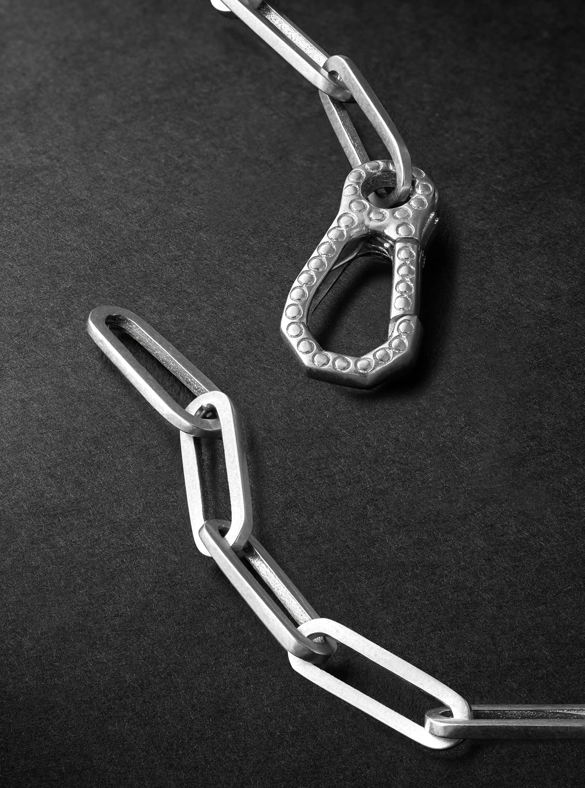 MATEO Long Link White Gold Bracelet