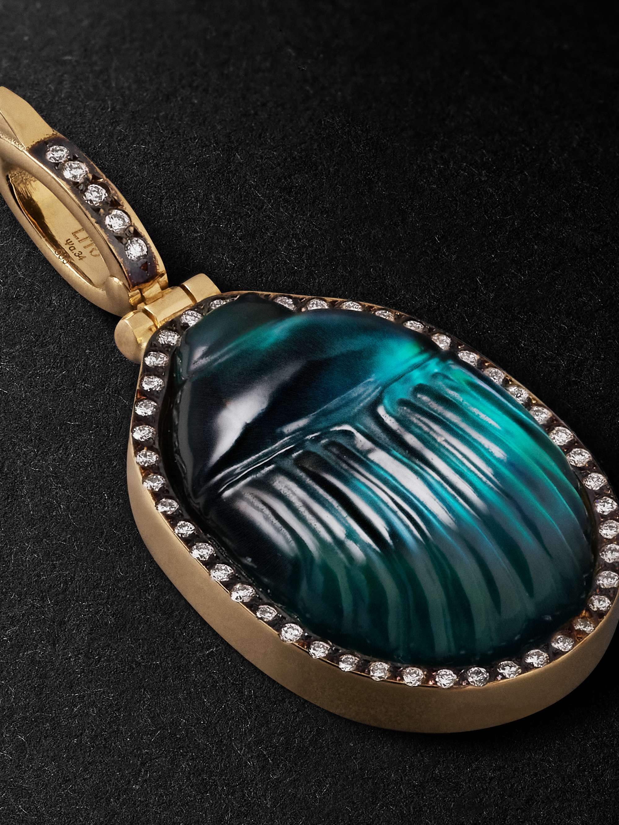 LITO Elia Gold, Chalcedony and Diamond Necklace