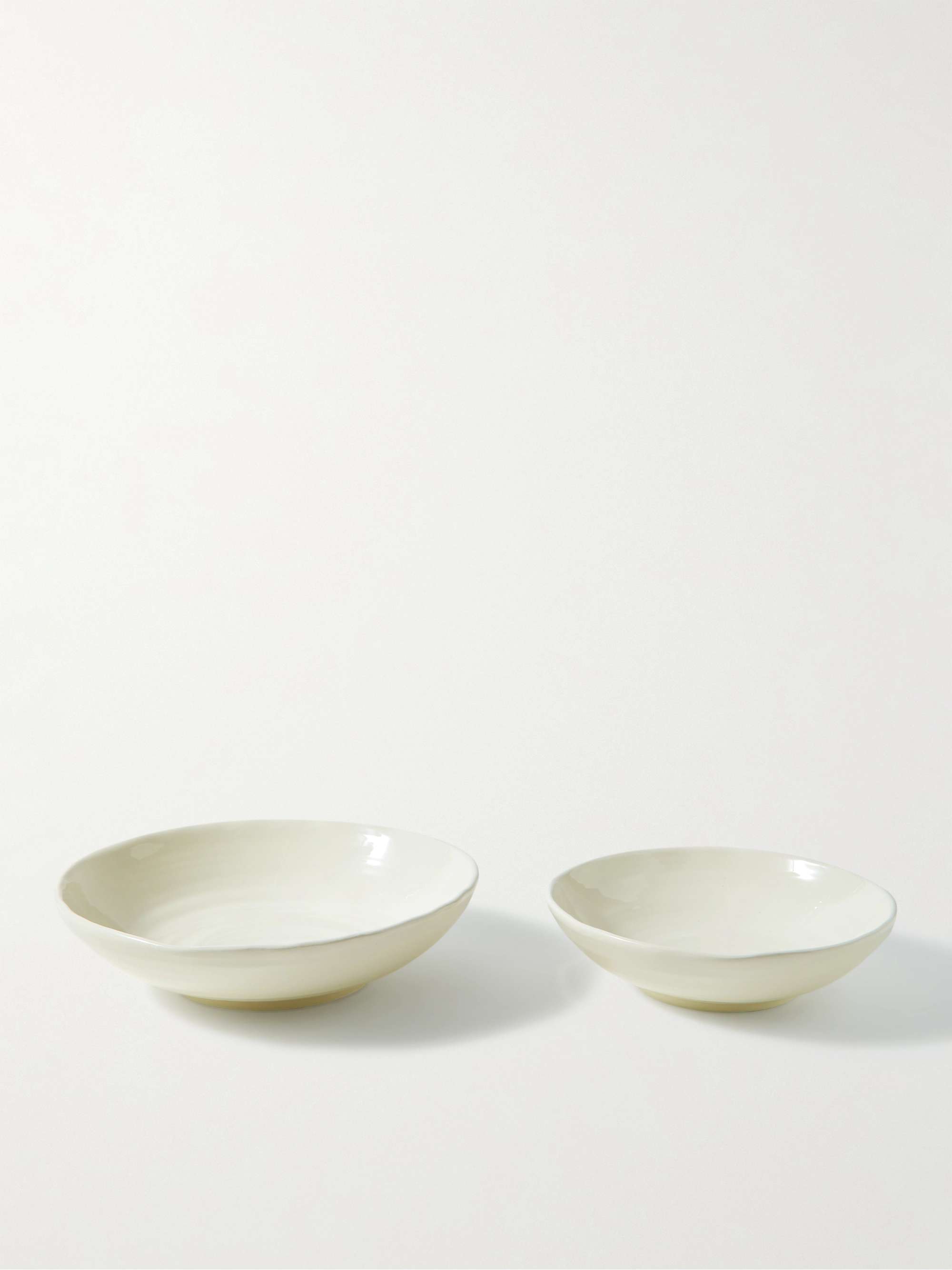 BRUNELLO CUCINELLI Set of Two Glazed Ceramic Bowls