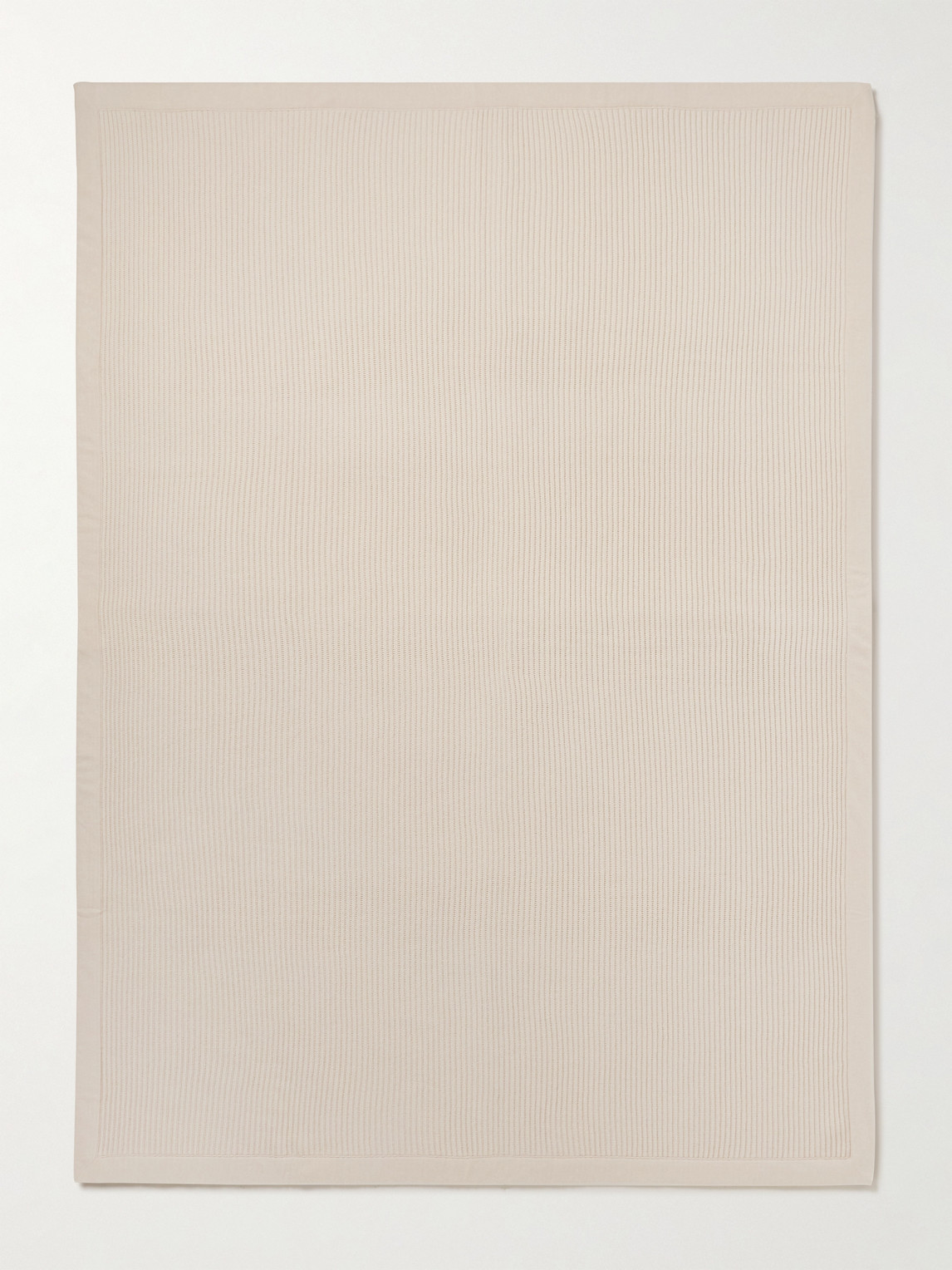 Brunello Cucinelli Ribbed Cashmere Blanket In Neutral