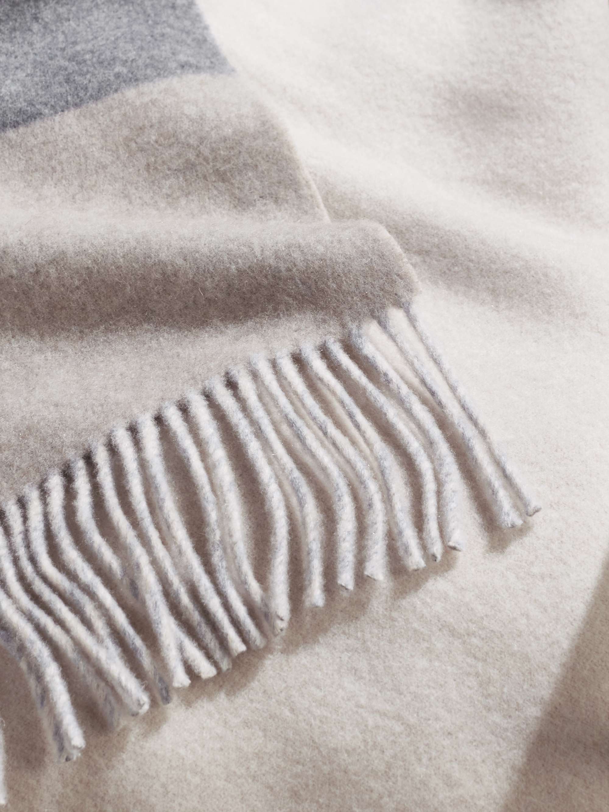 BRUNELLO CUCINELLI Fringed Two-Tone Cashmere Throw