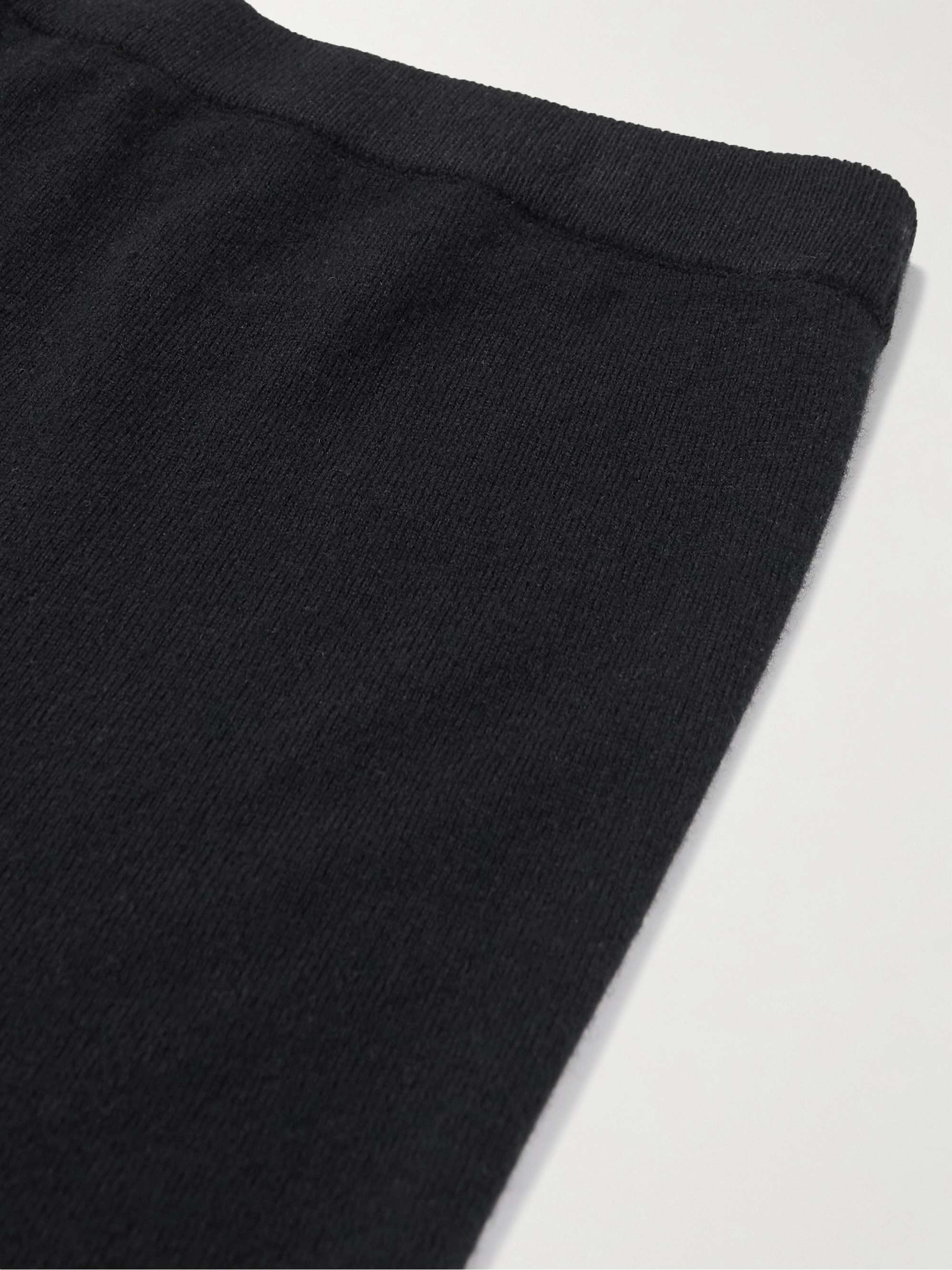 JAMES PERSE Straight-Leg Brushed Recycled-Cashmere Drawstring Shorts