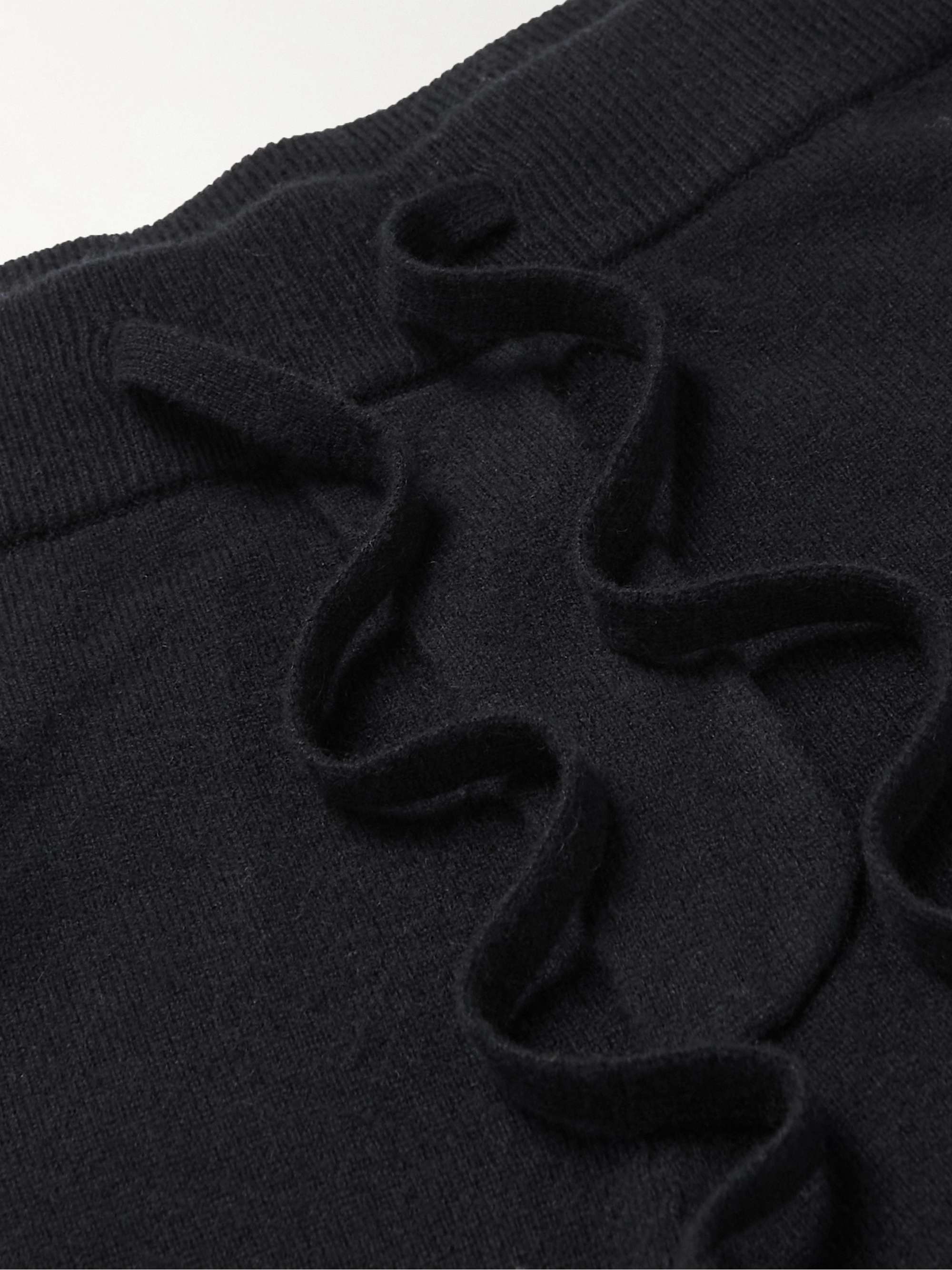 JAMES PERSE Straight-Leg Brushed Recycled-Cashmere Drawstring Shorts