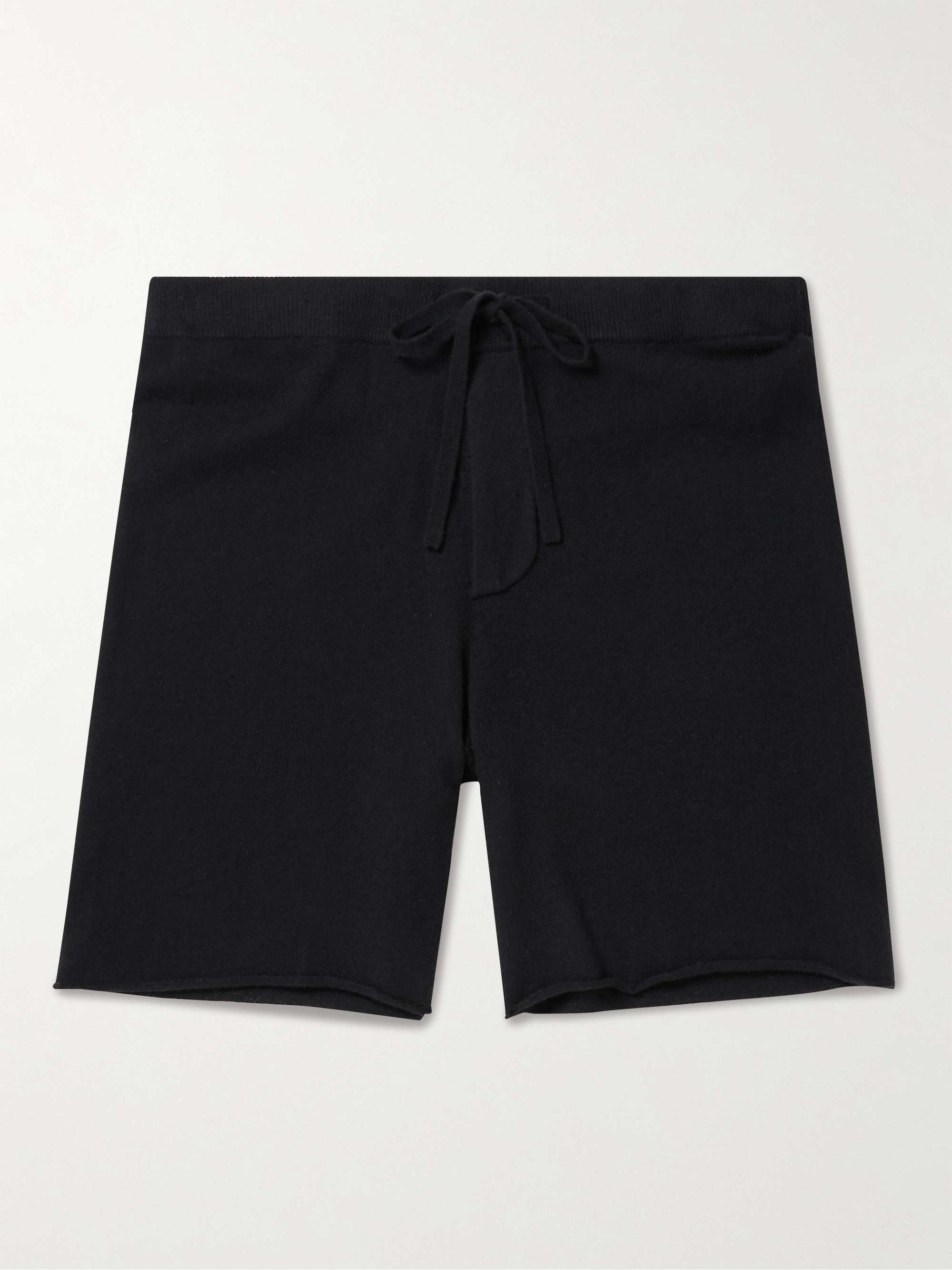 JAMES PERSE Straight-Leg Brushed Recycled-Cashmere Drawstring Shorts