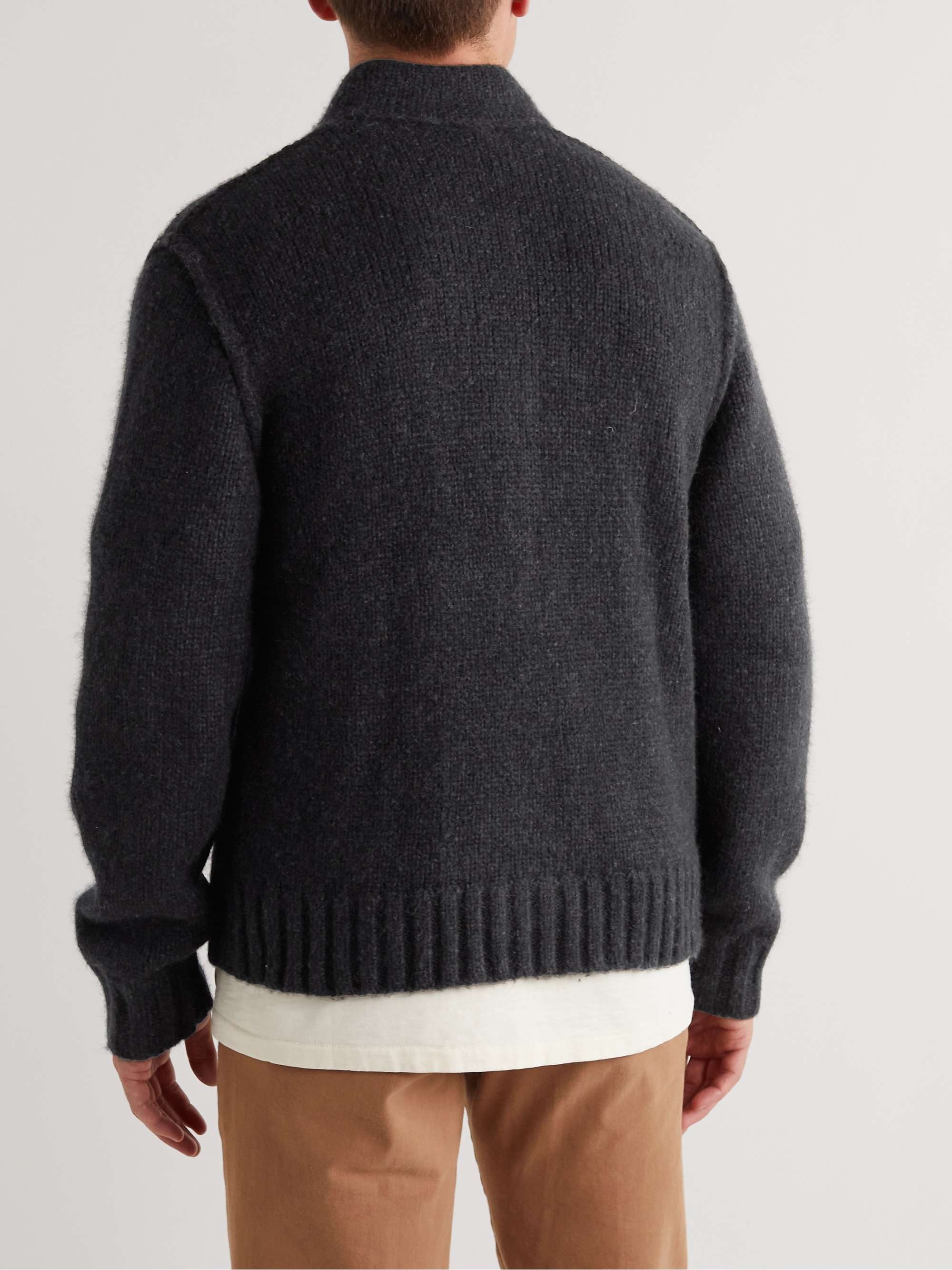 JAMES PERSE Knitted Zip-Up Cardigan
