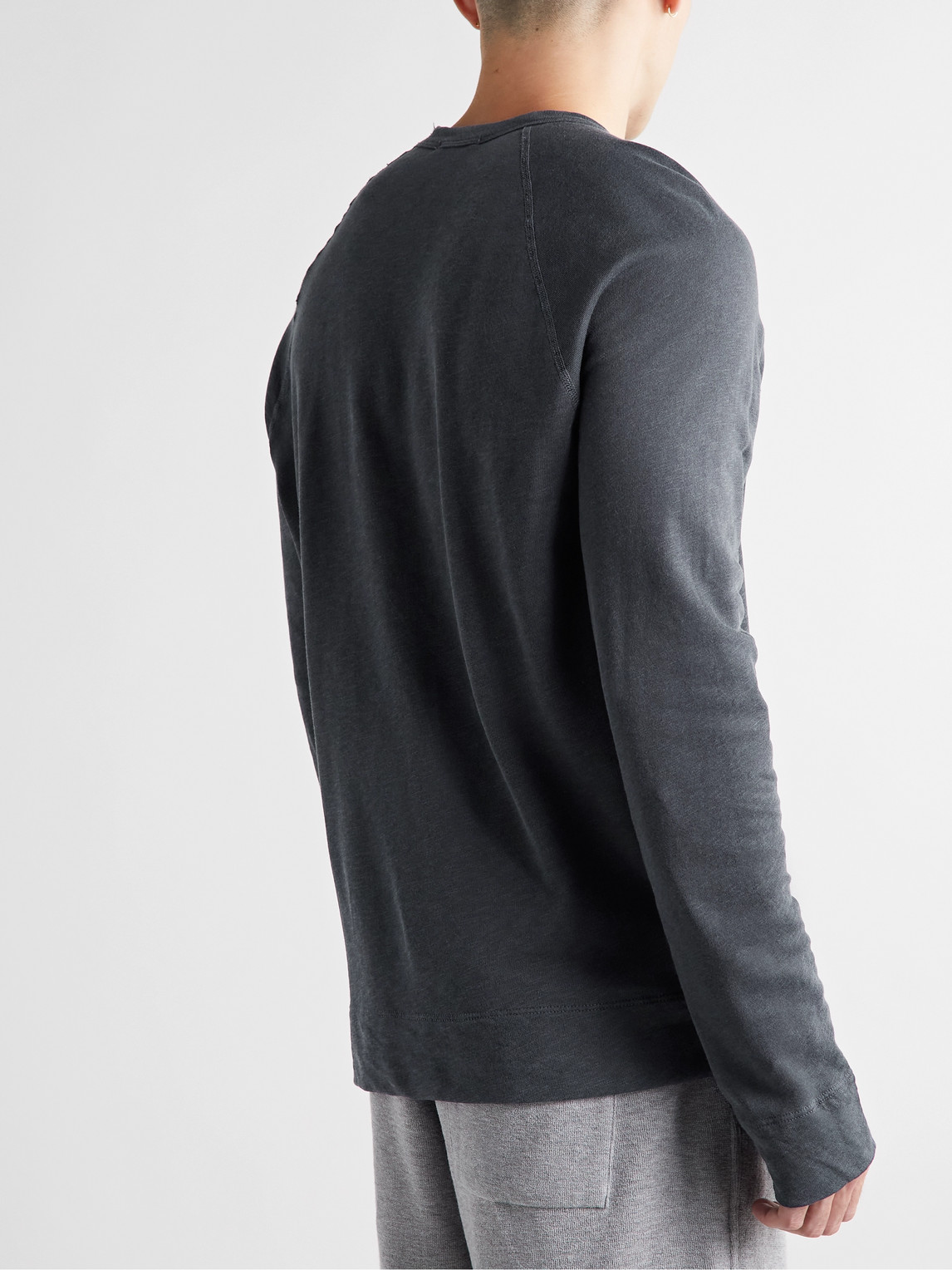 Shop James Perse Supima Cotton-jersey Sweatshirt In Blue
