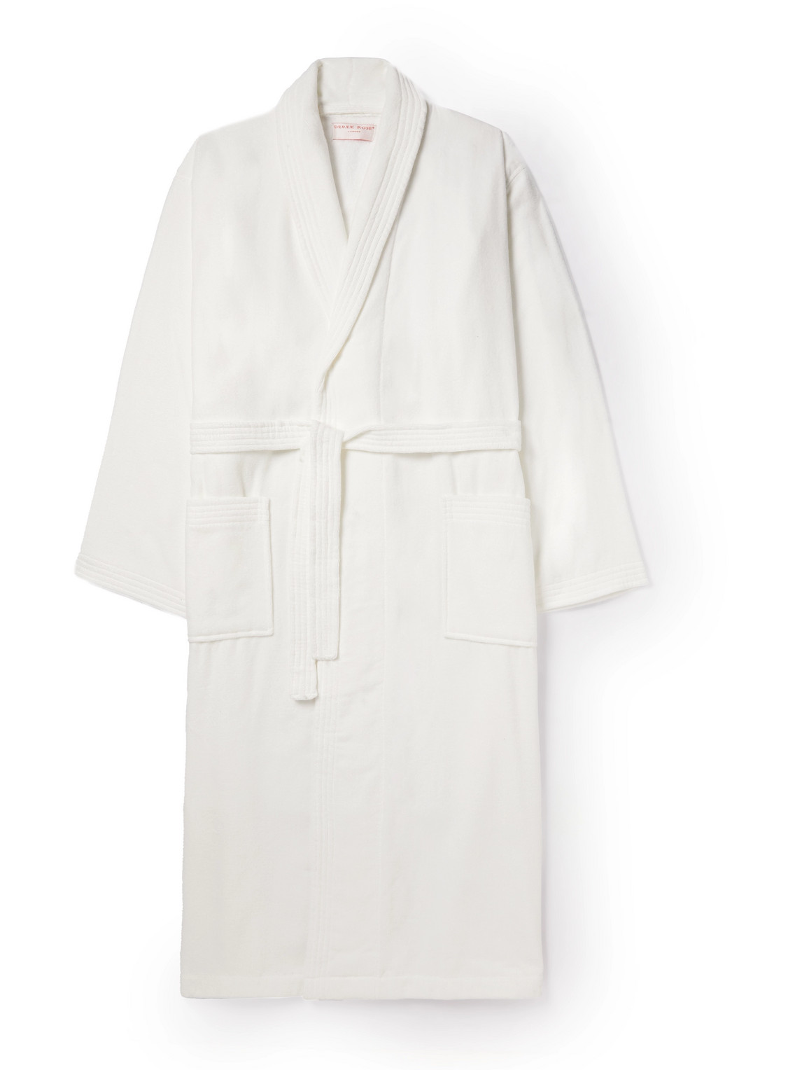 Derek Rose Triton Cotton-terry Robe In White