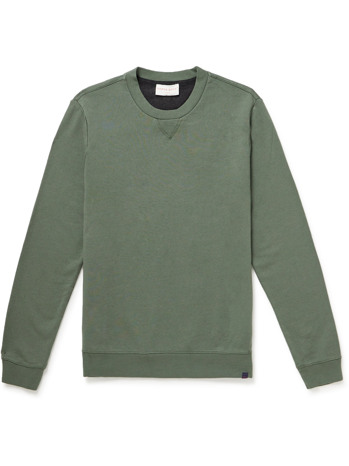 Derek Rose Quinn Cotton And Modal-blend Jersey Sweatshirt In Green