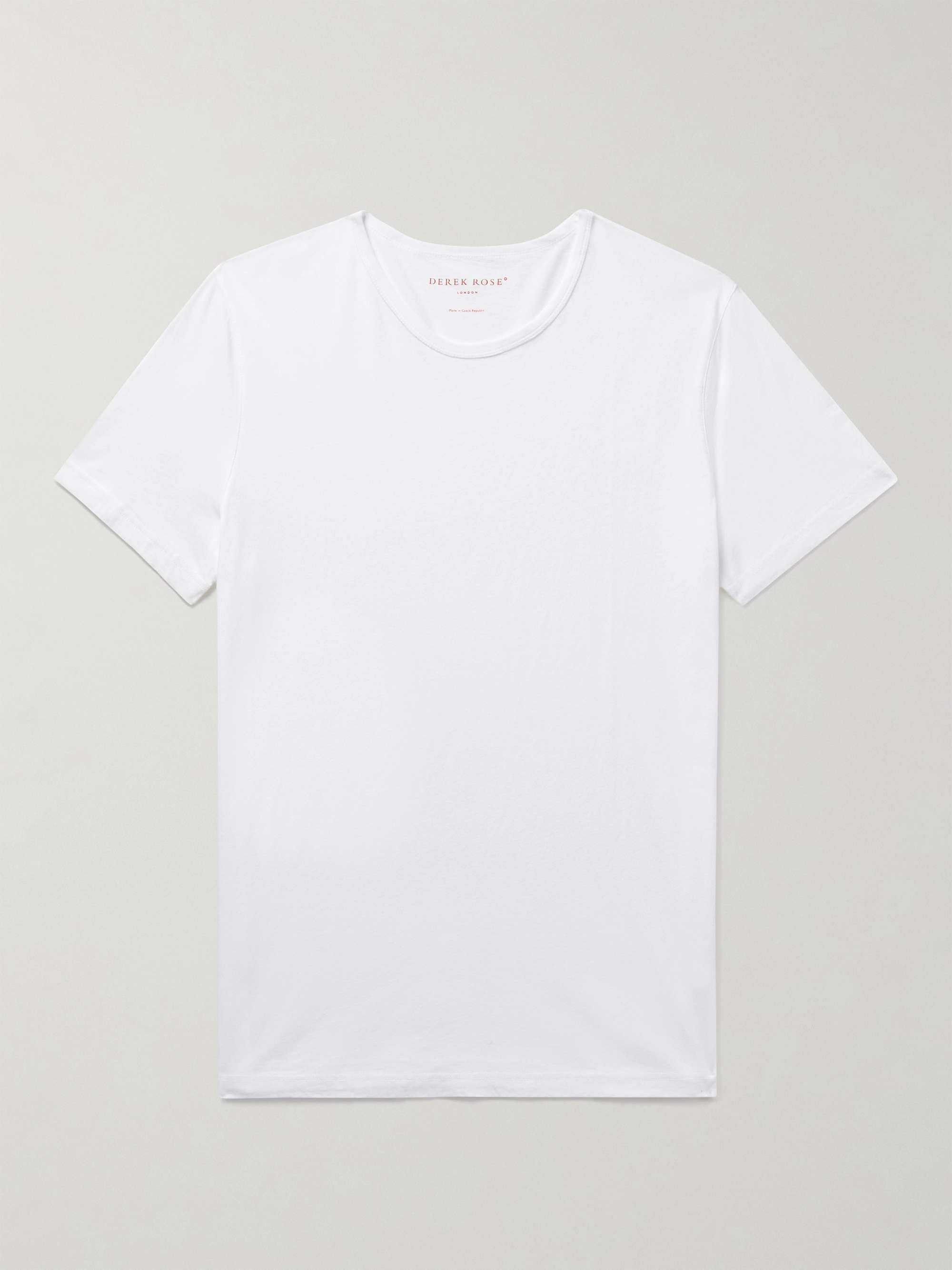 White Riley 1 Cotton-Jersey T-Shirt | DEREK ROSE | MR PORTER