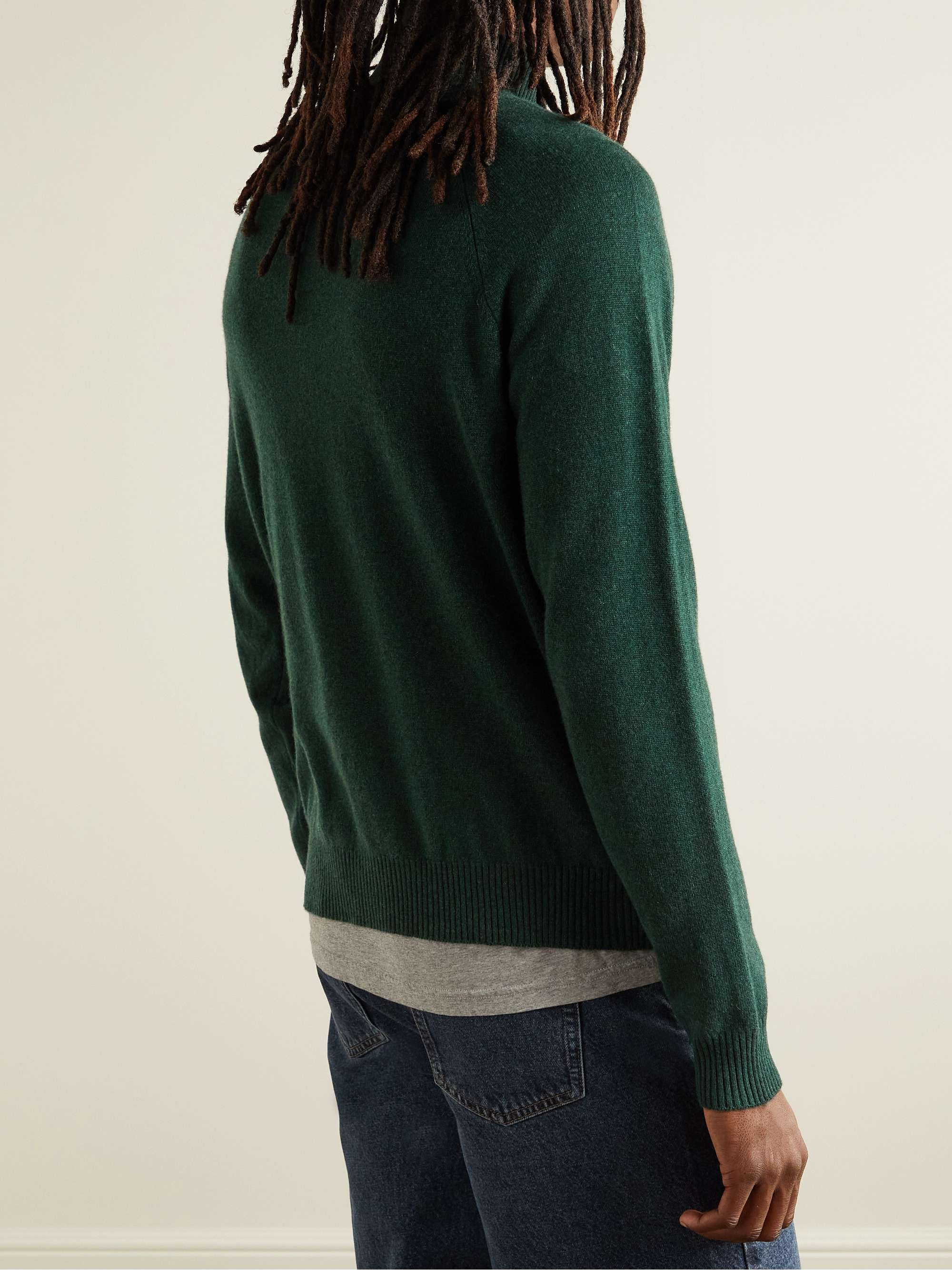 DEREK ROSE Finley Half-Zip Cashmere Sweater