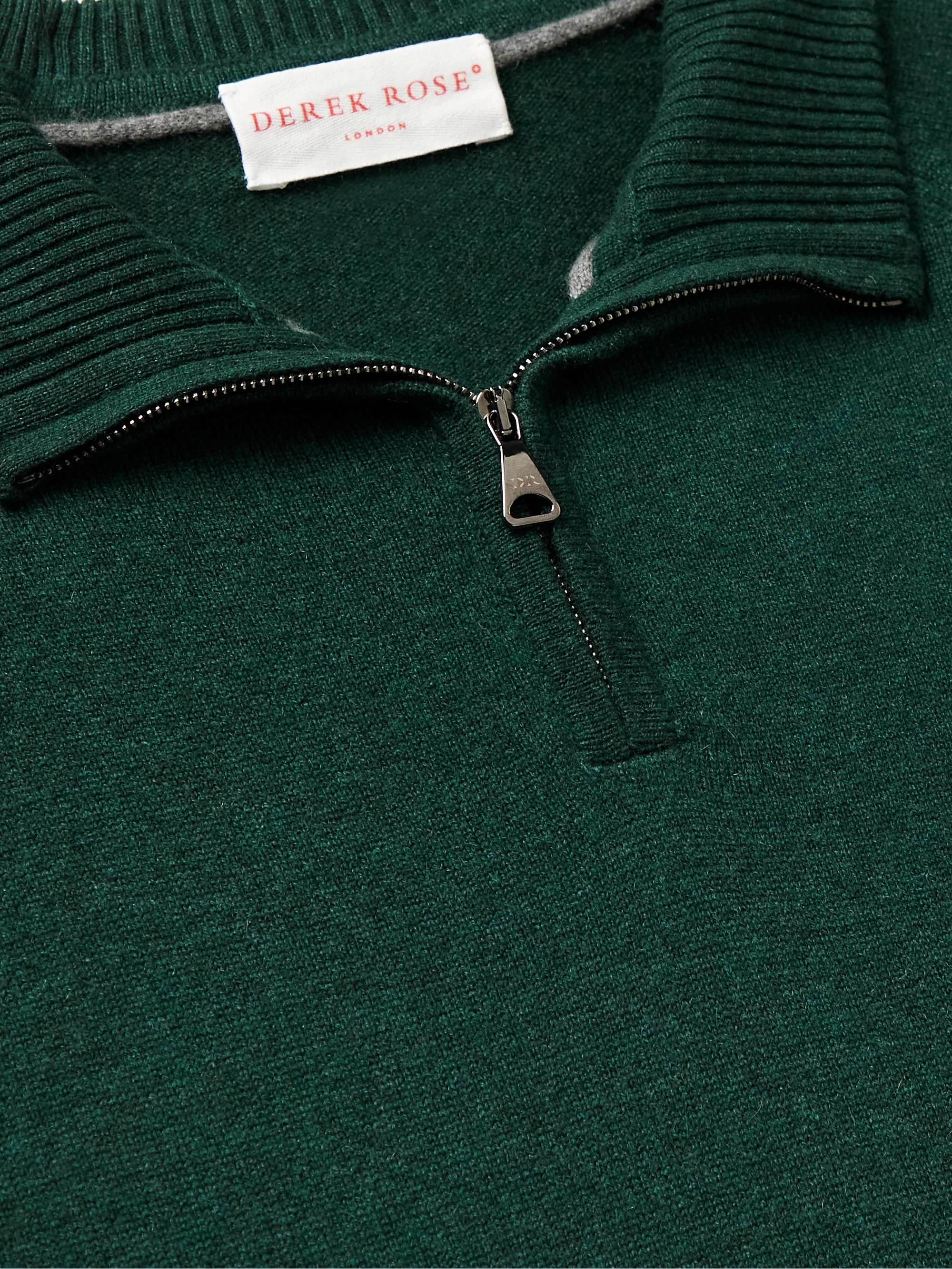 DEREK ROSE Finley Half-Zip Cashmere Sweater
